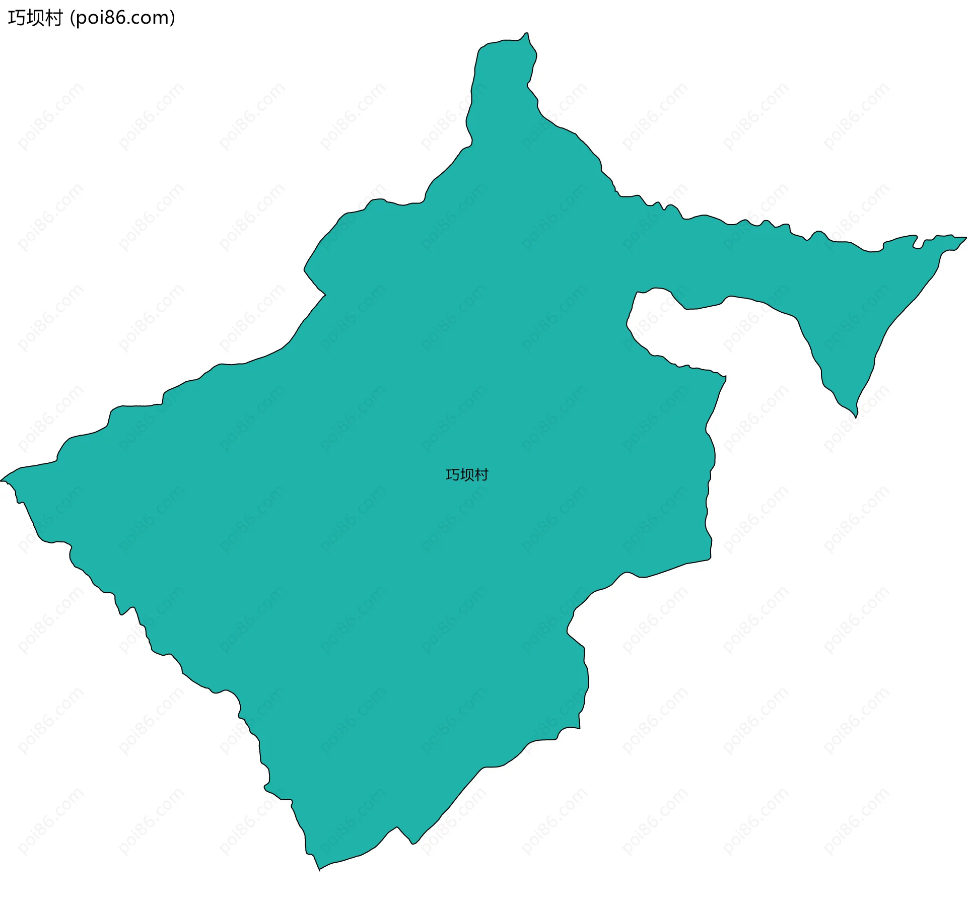 巧坝村边界地图