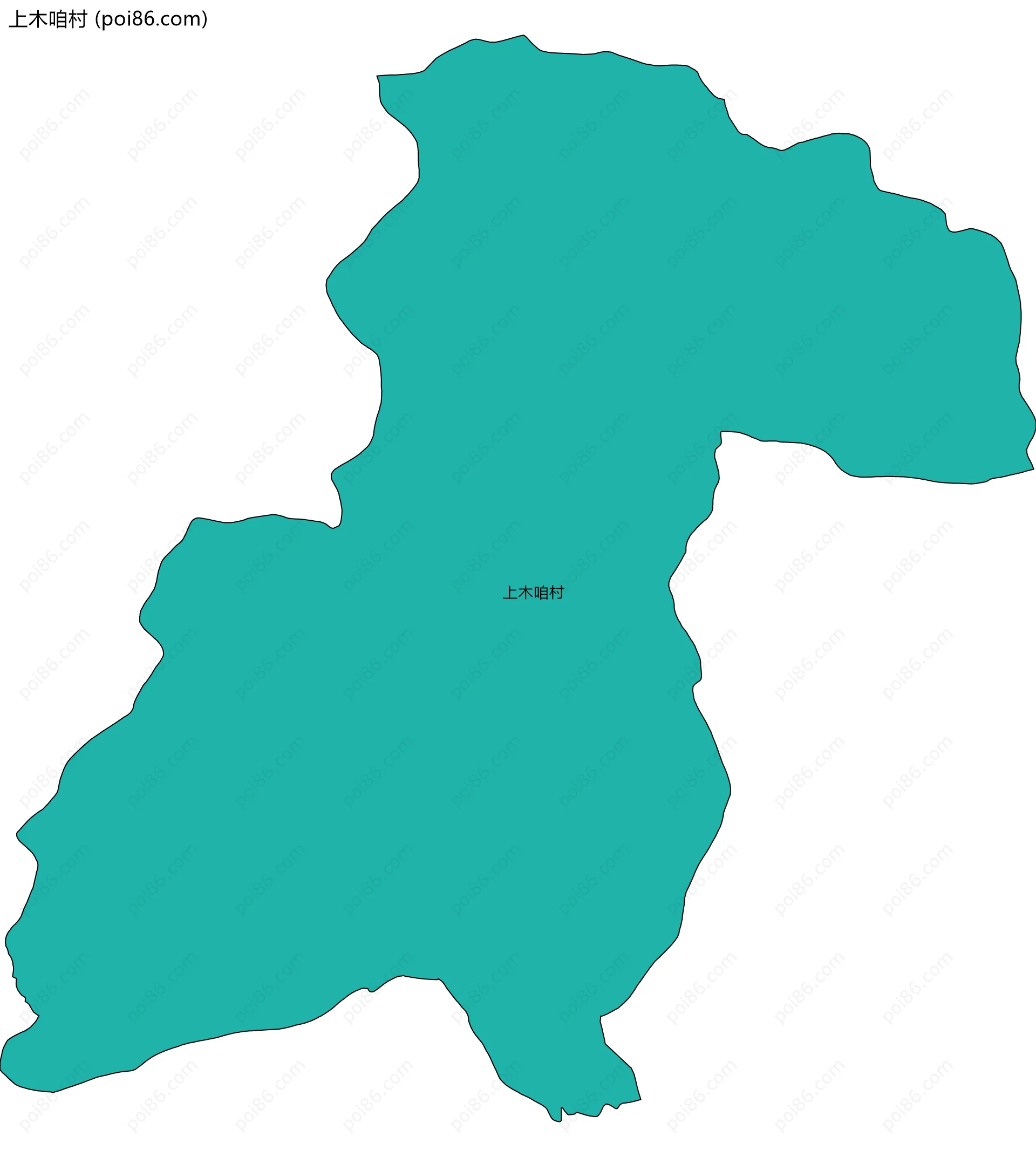 上木咱村边界地图
