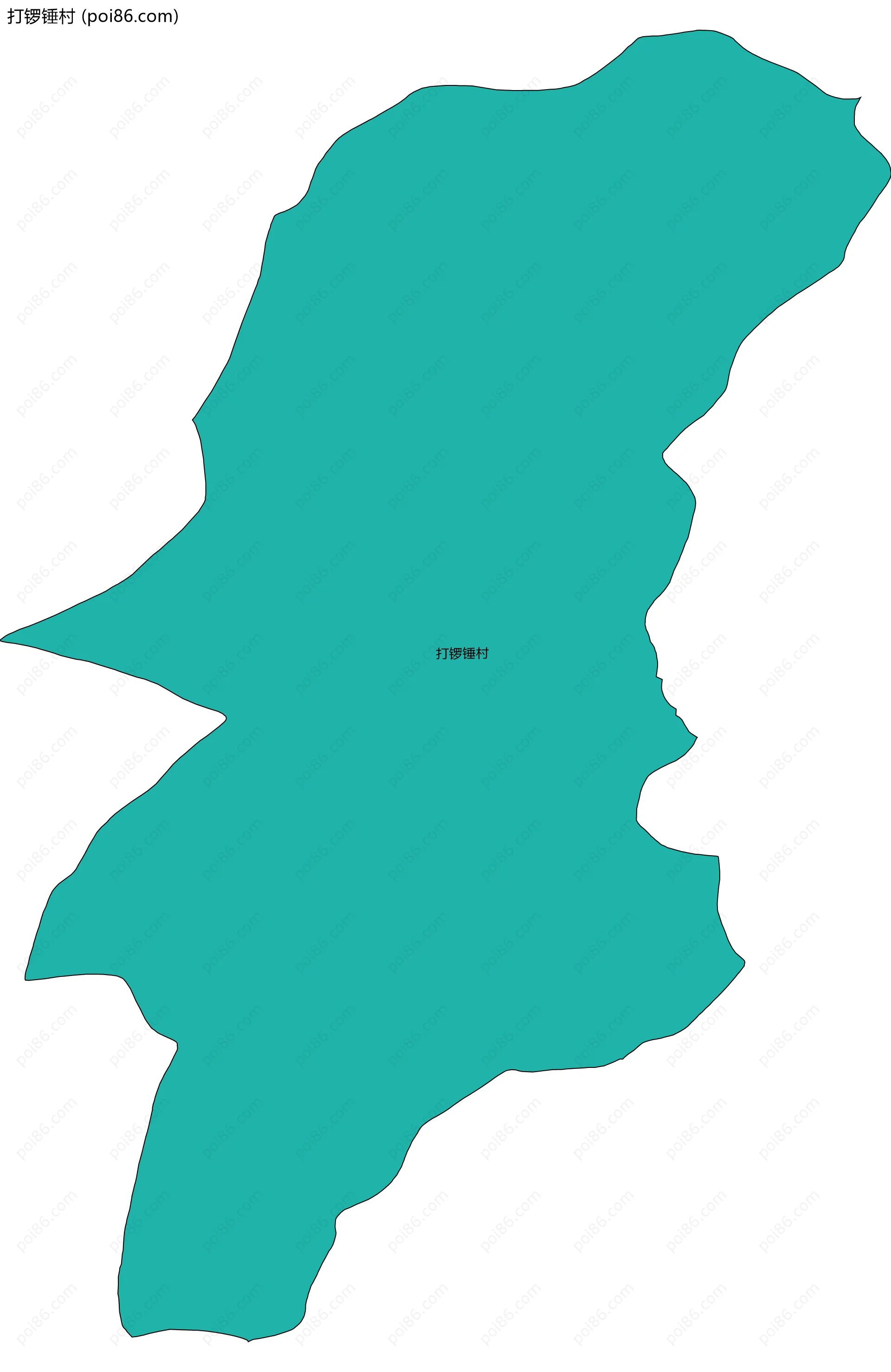 打锣锤村边界地图