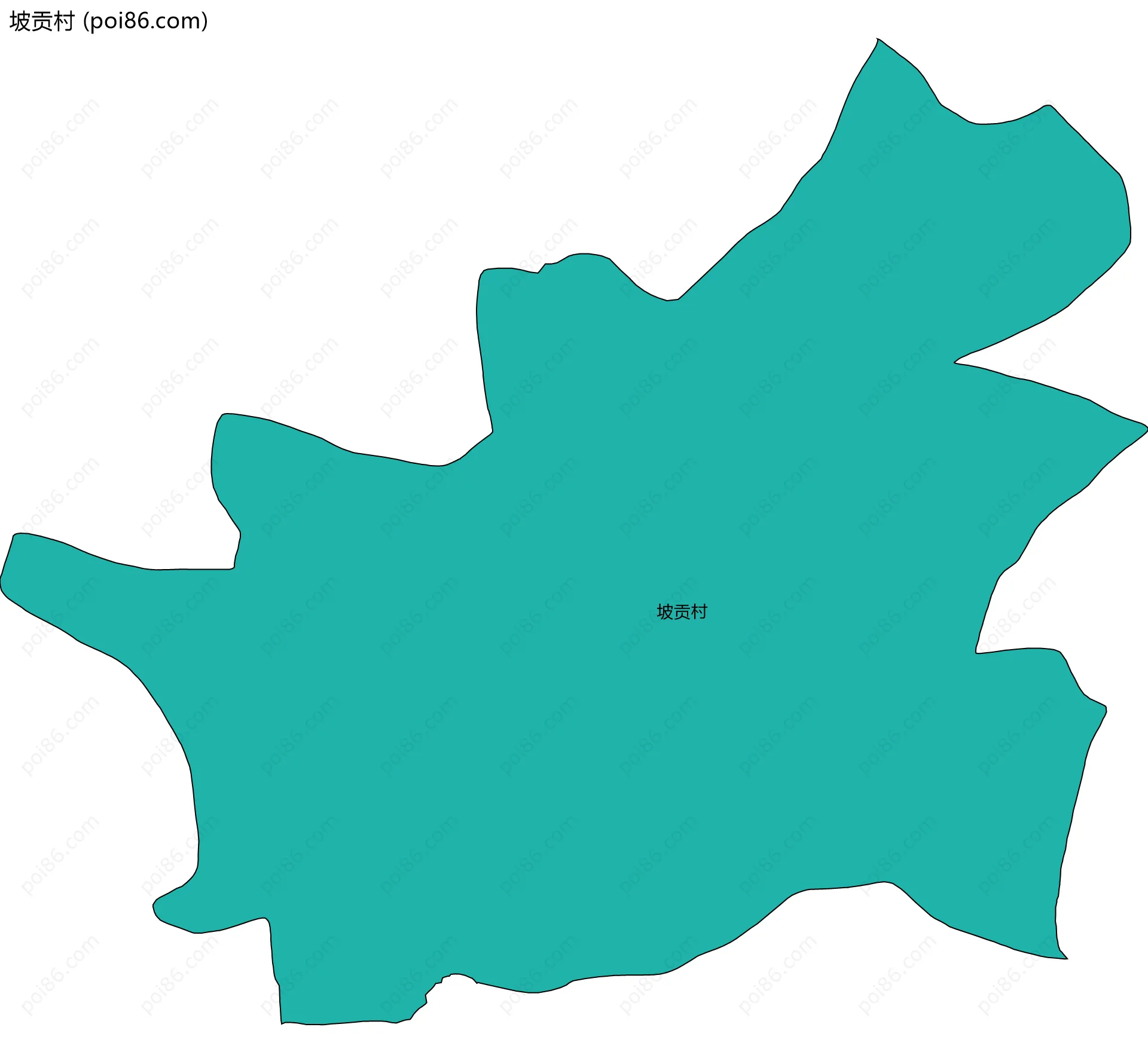 坡贡村边界地图