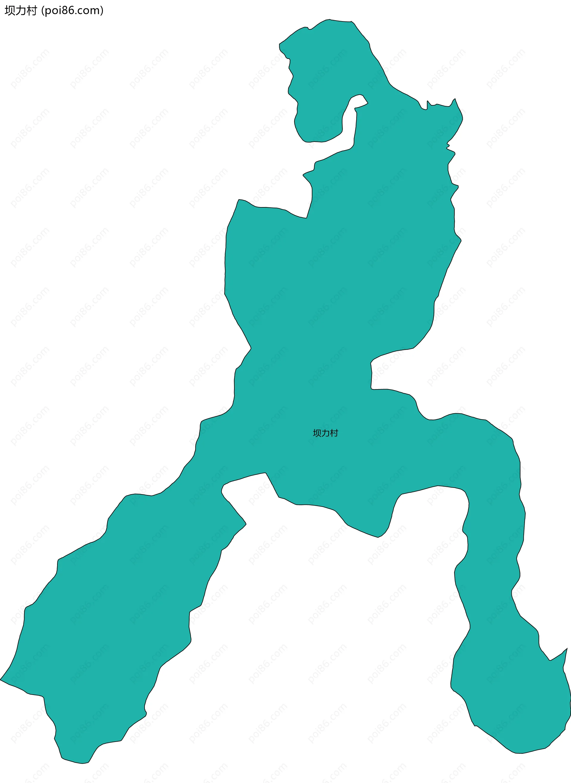 坝力村边界地图