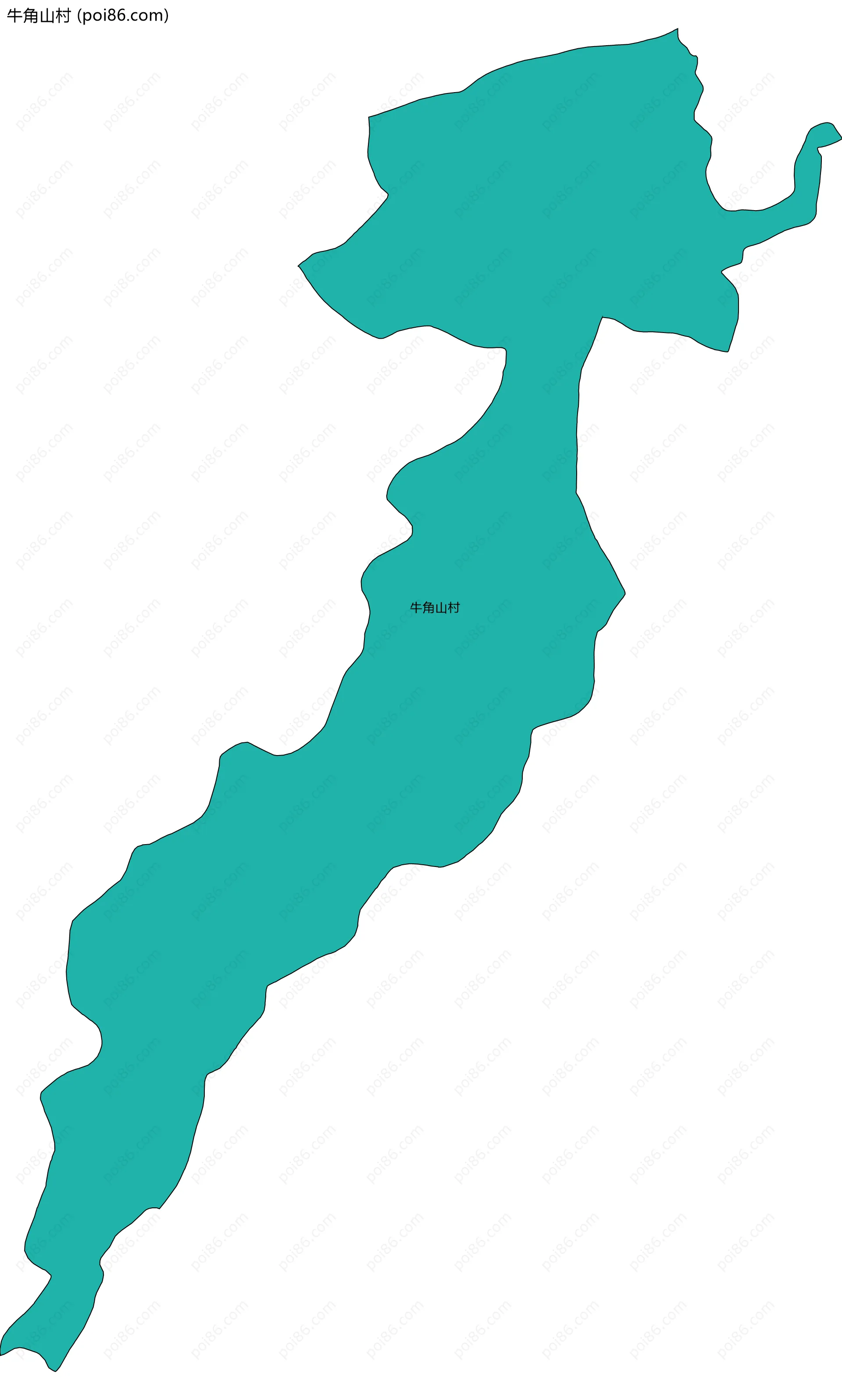 牛角山村边界地图