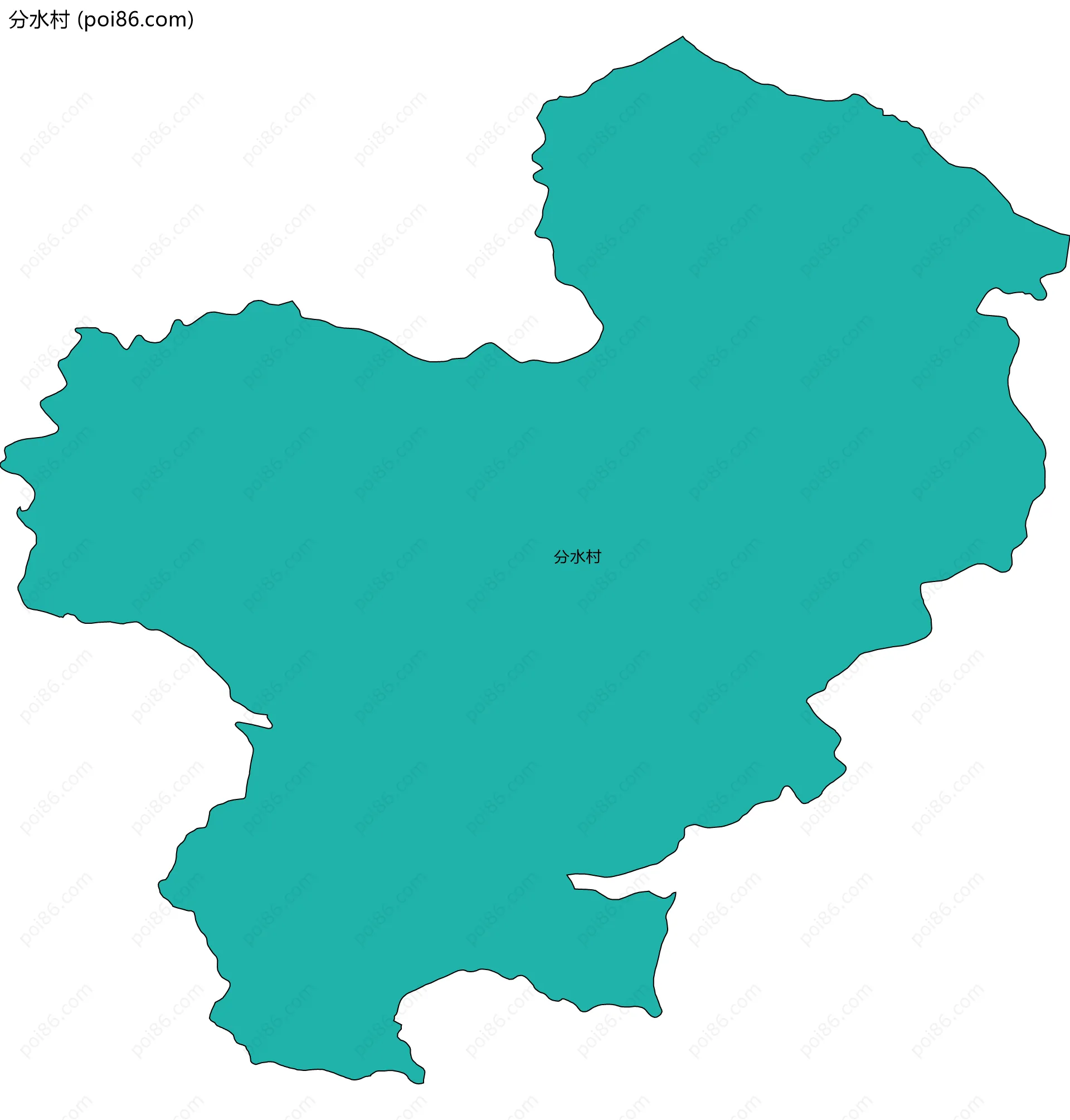 分水村边界地图