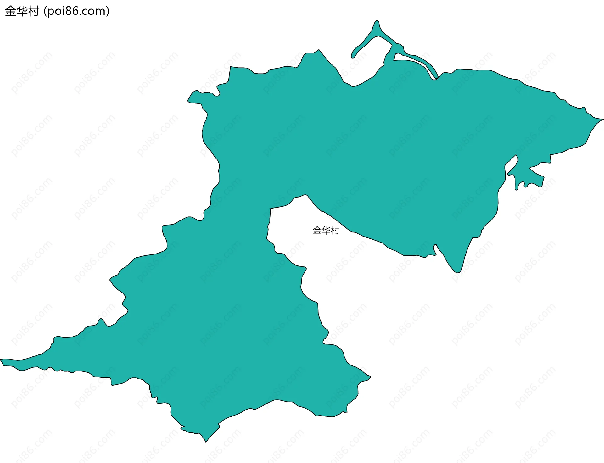 金华村边界地图