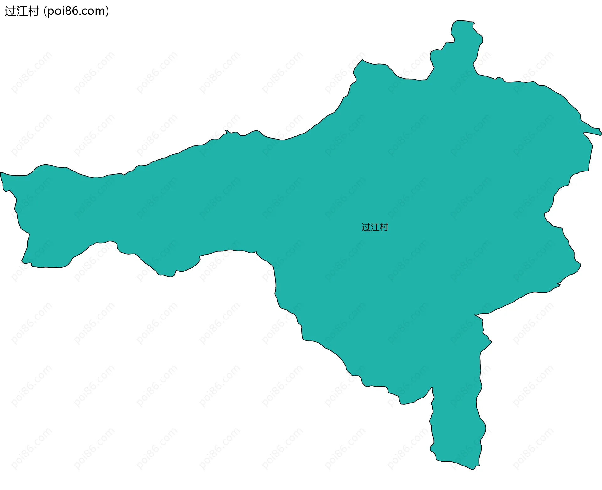 过江村边界地图