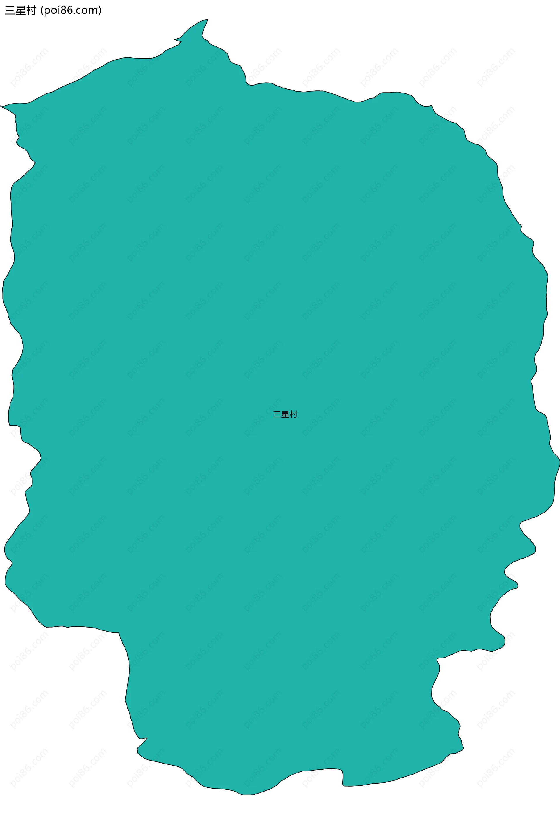 三星村边界地图