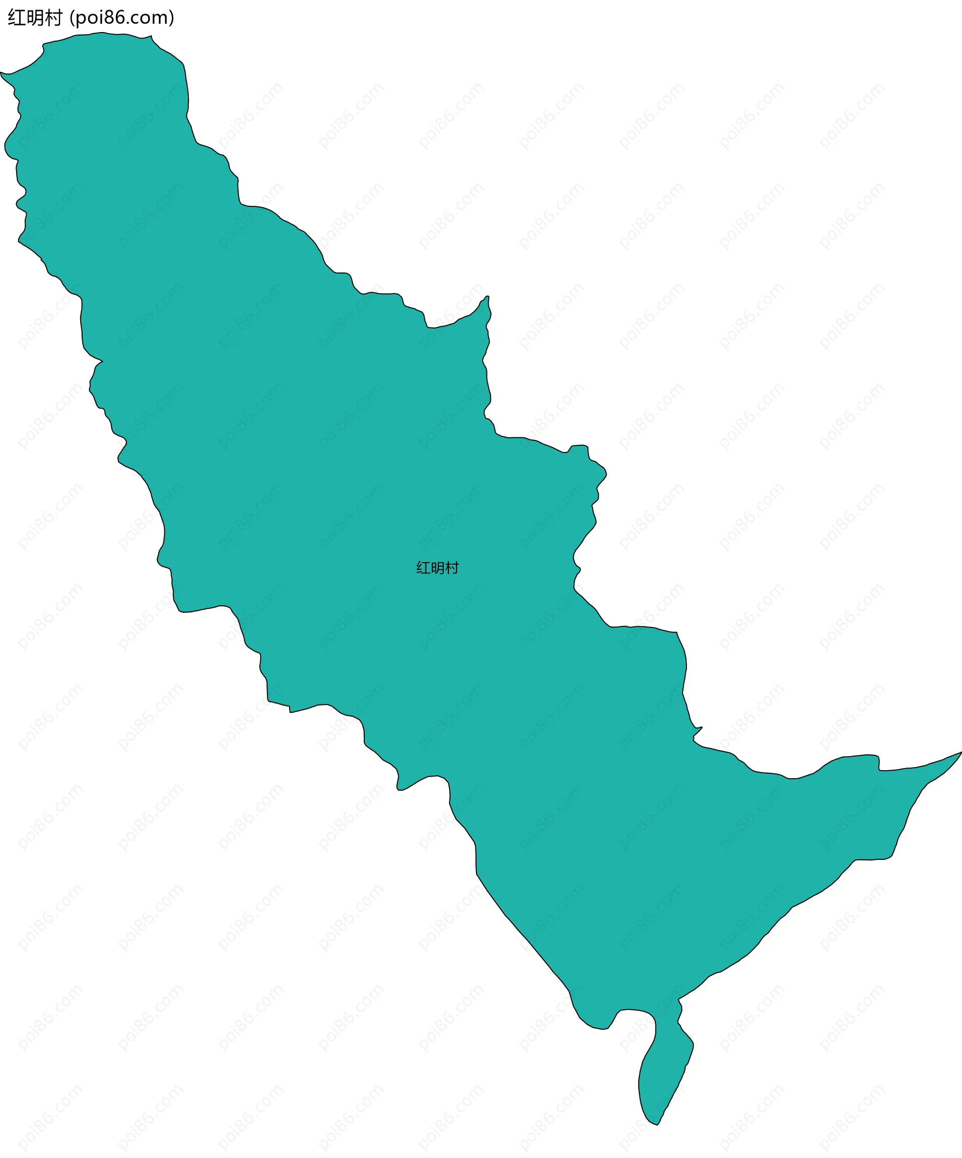 红明村边界地图