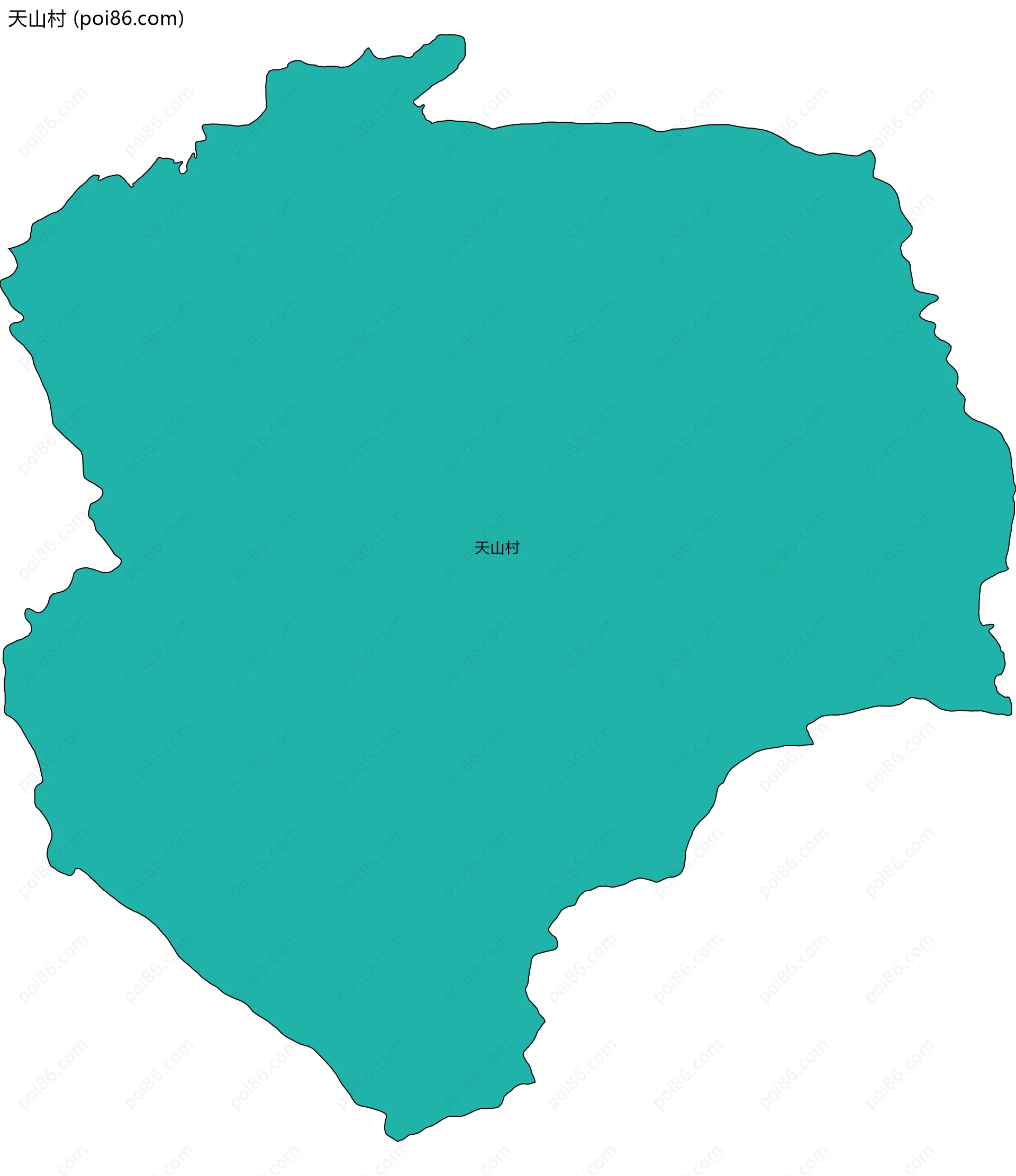 天山村边界地图