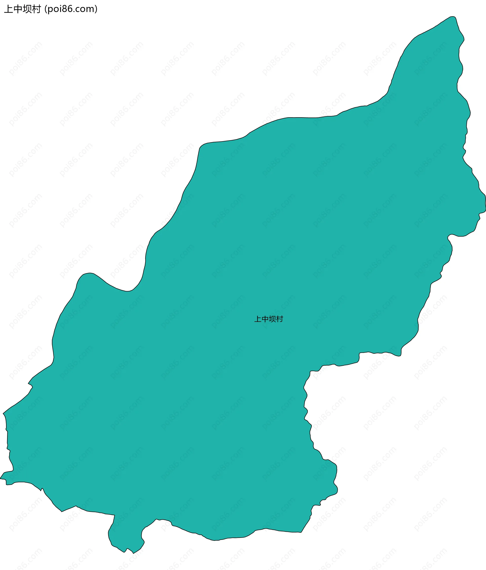 上中坝村边界地图