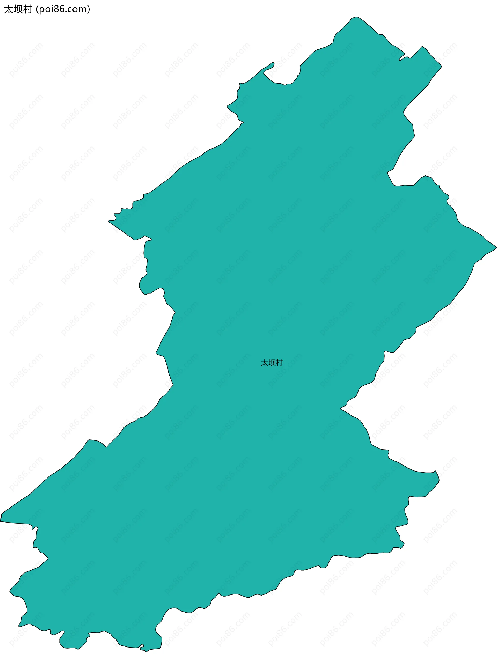 太坝村边界地图