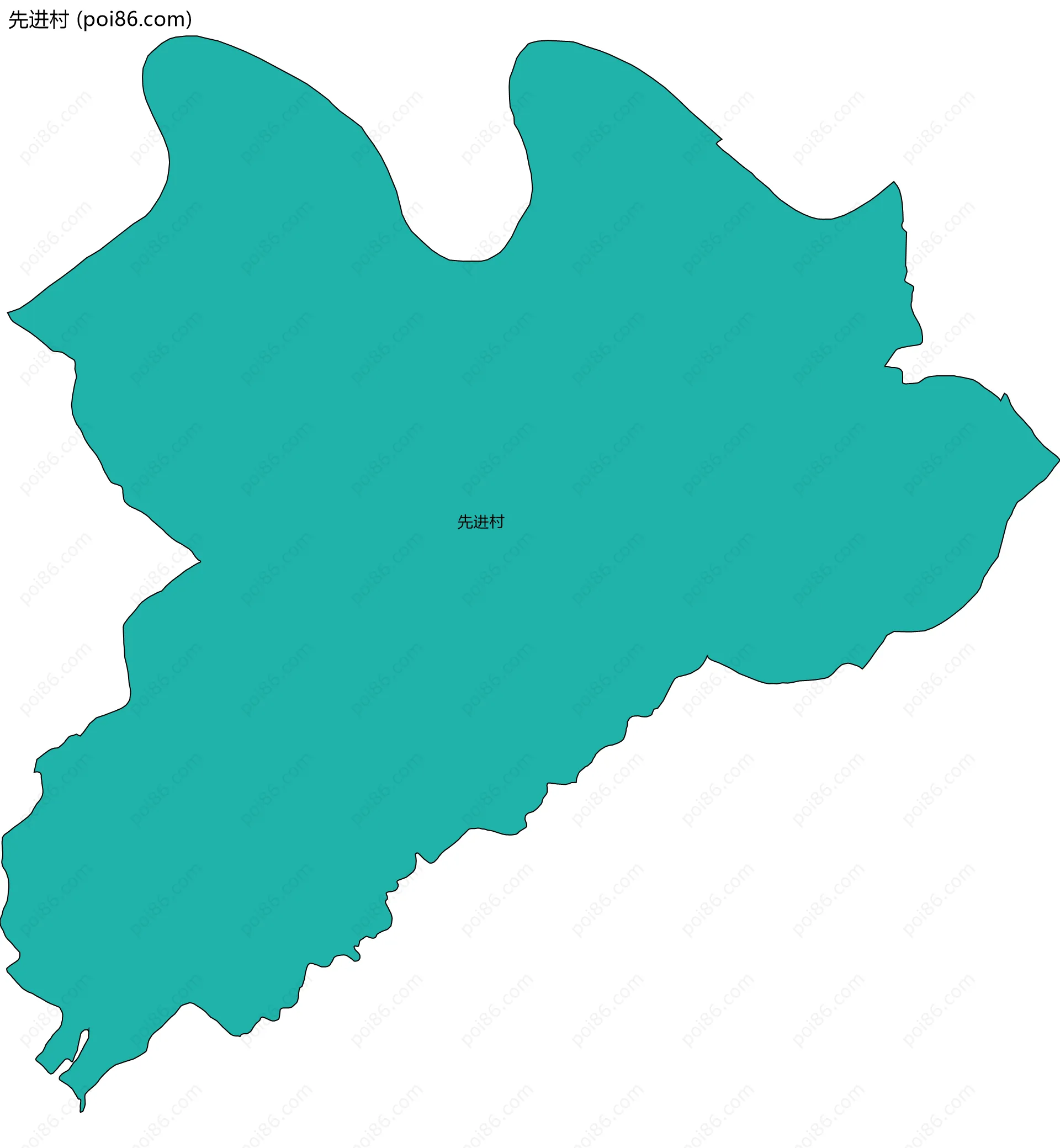 先进村边界地图
