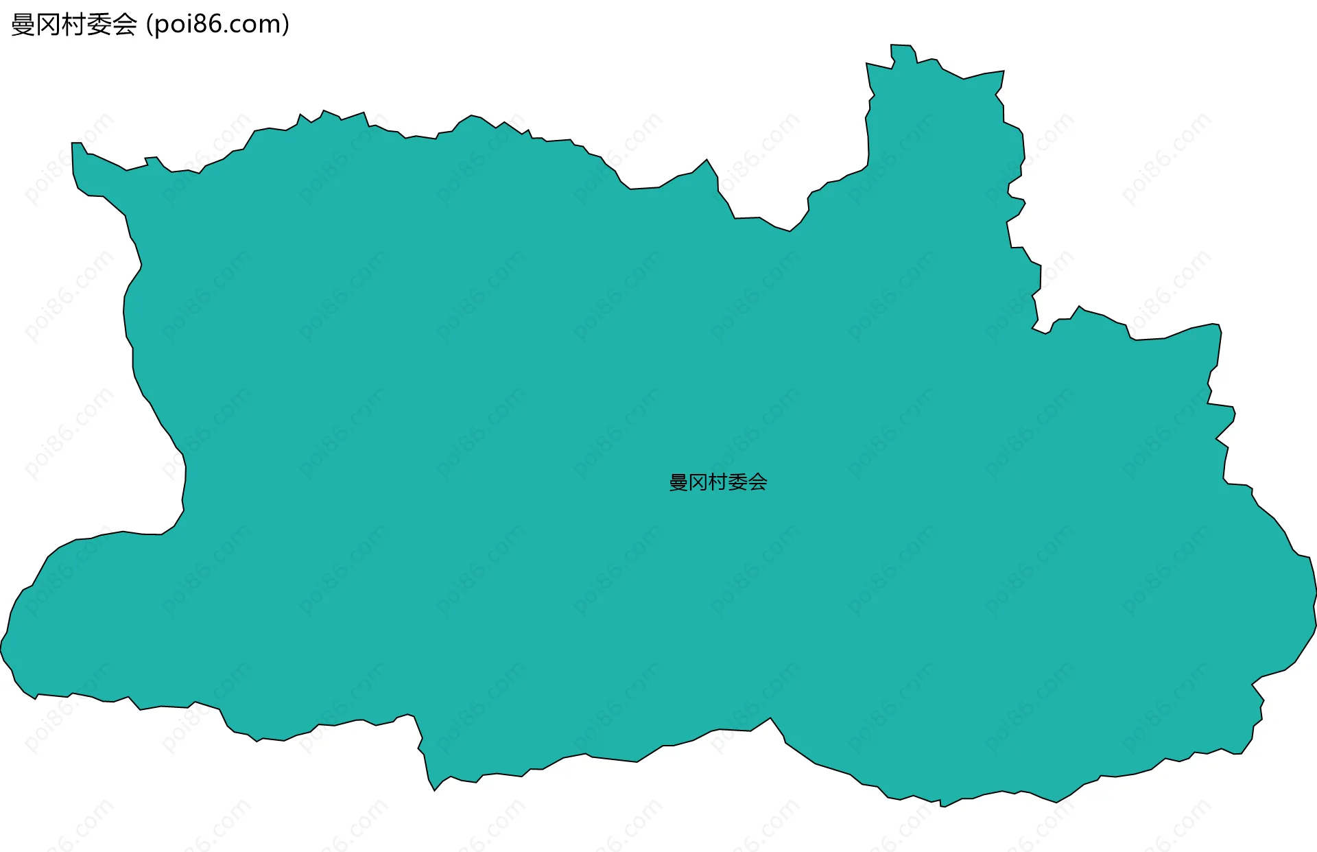 曼冈村委会边界地图