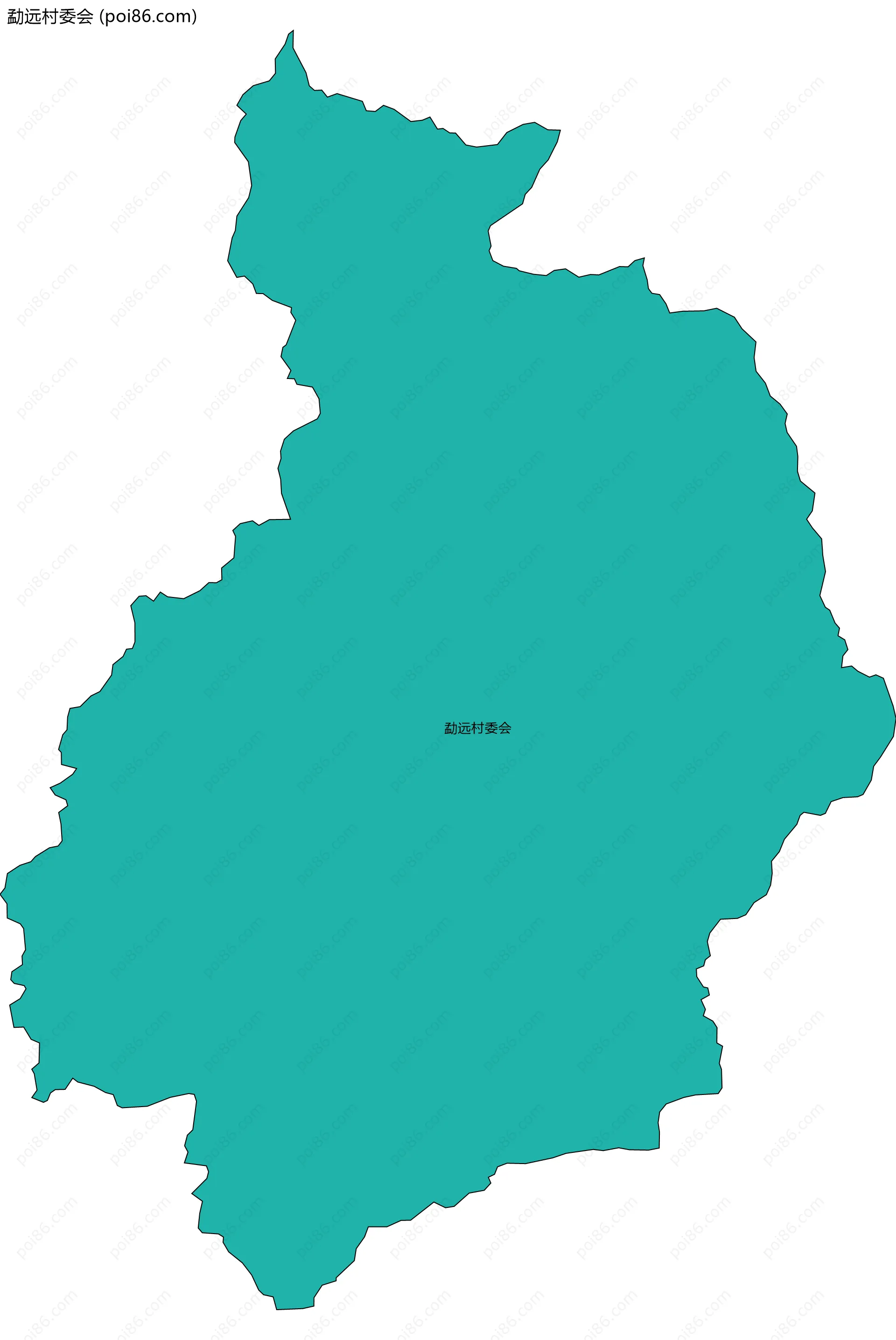 勐远村委会边界地图