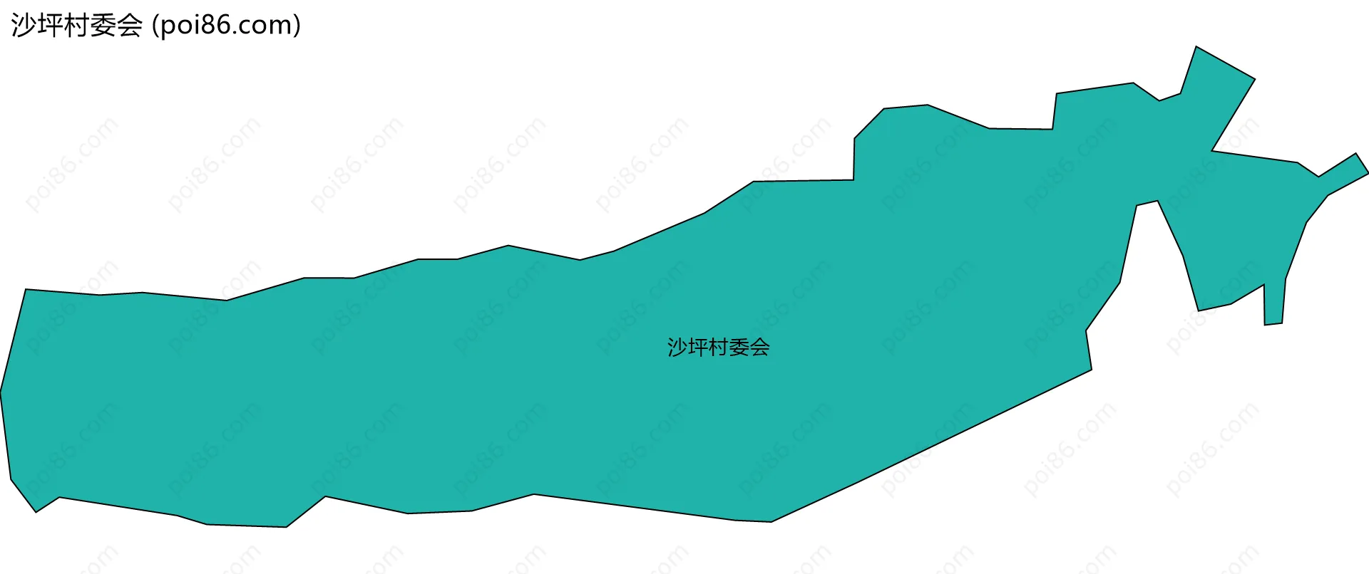 沙坪村委会边界地图