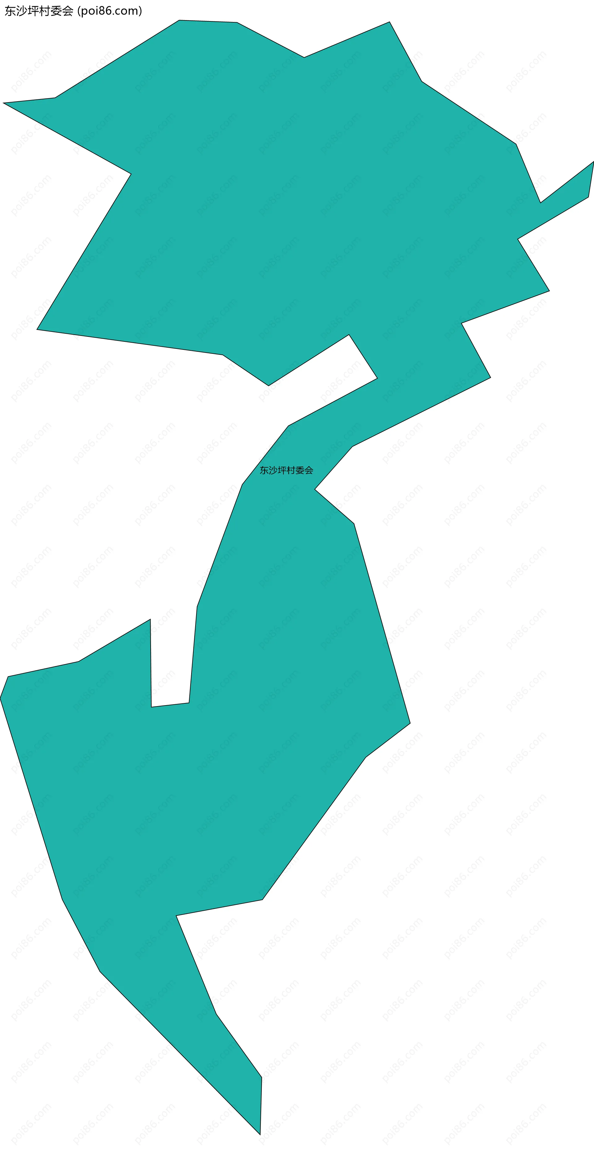 东沙坪村委会边界地图