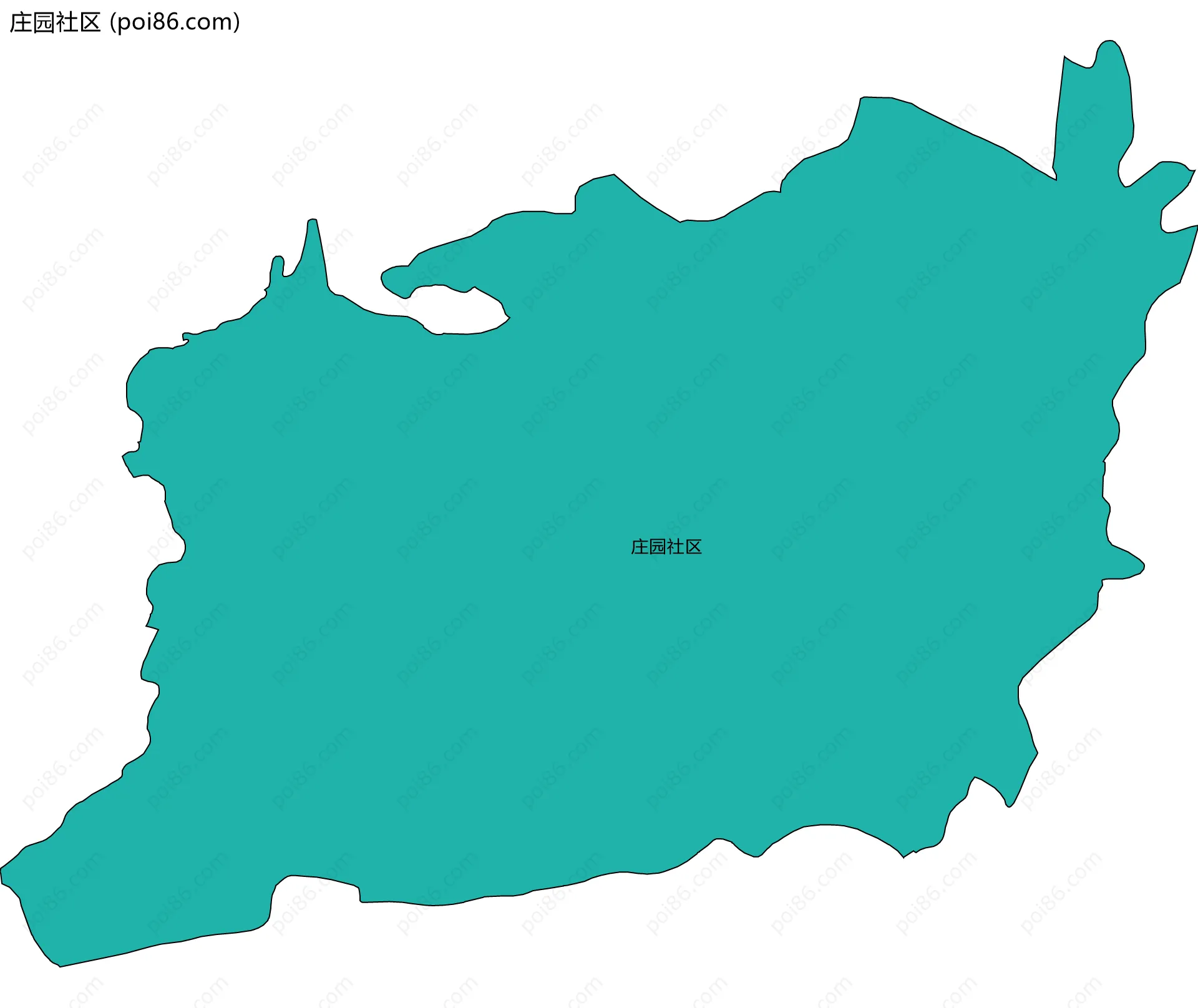庄园社区边界地图