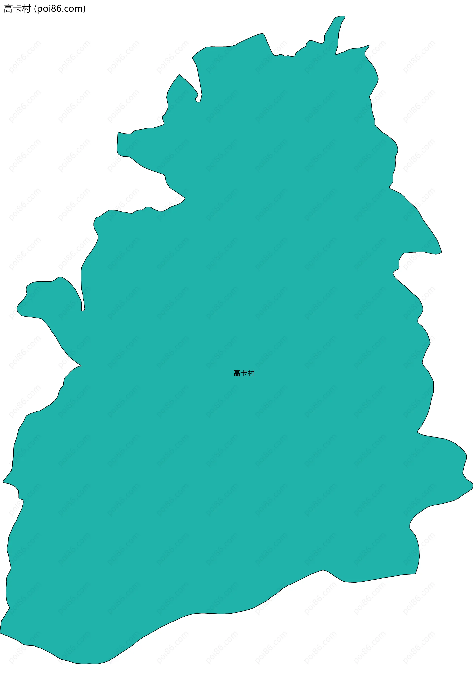 高卡村边界地图