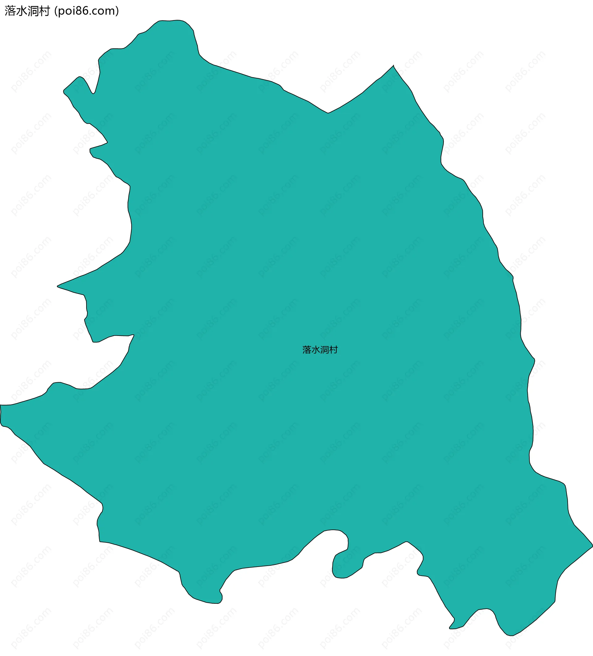 落水洞村边界地图