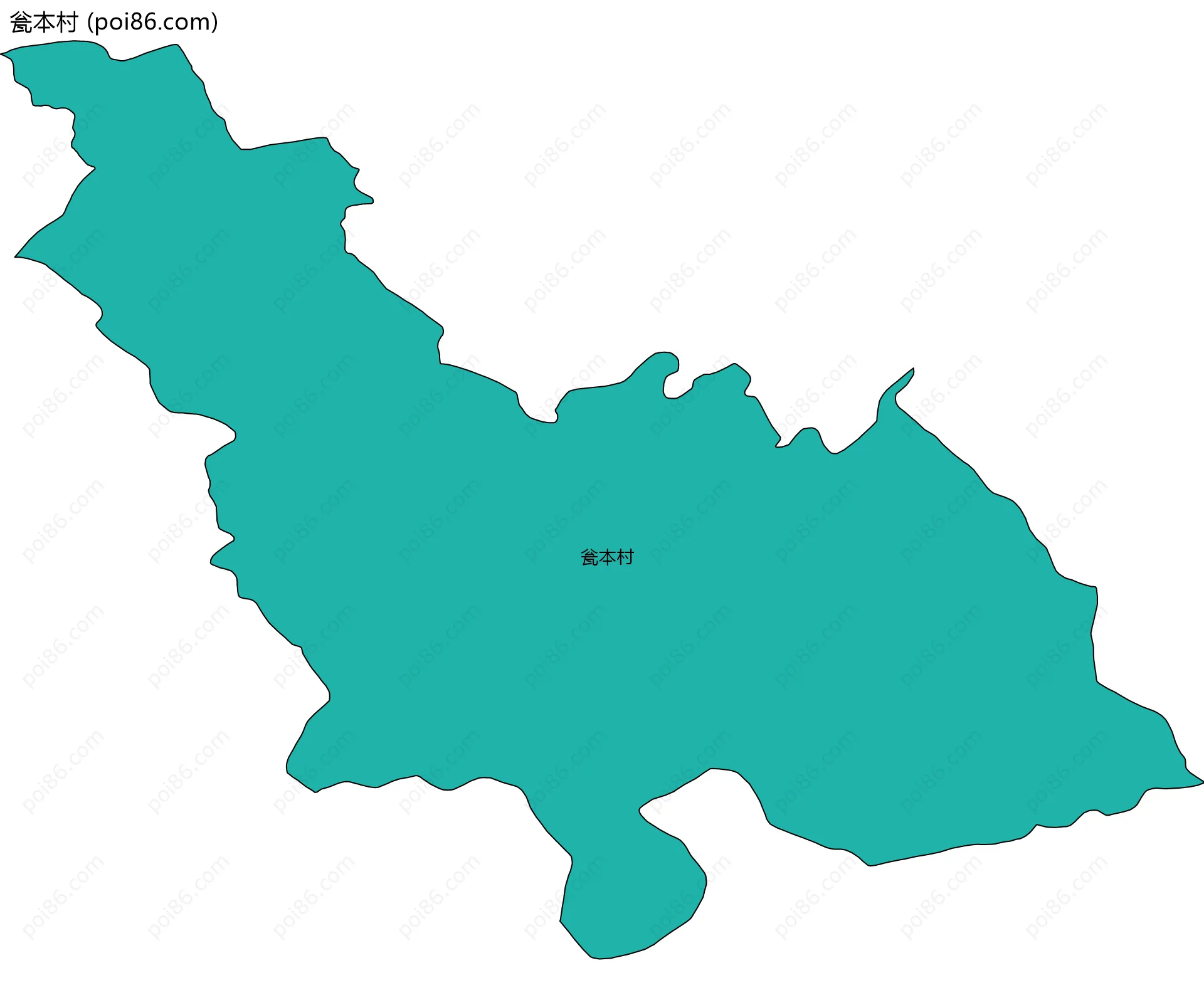 瓮本村边界地图