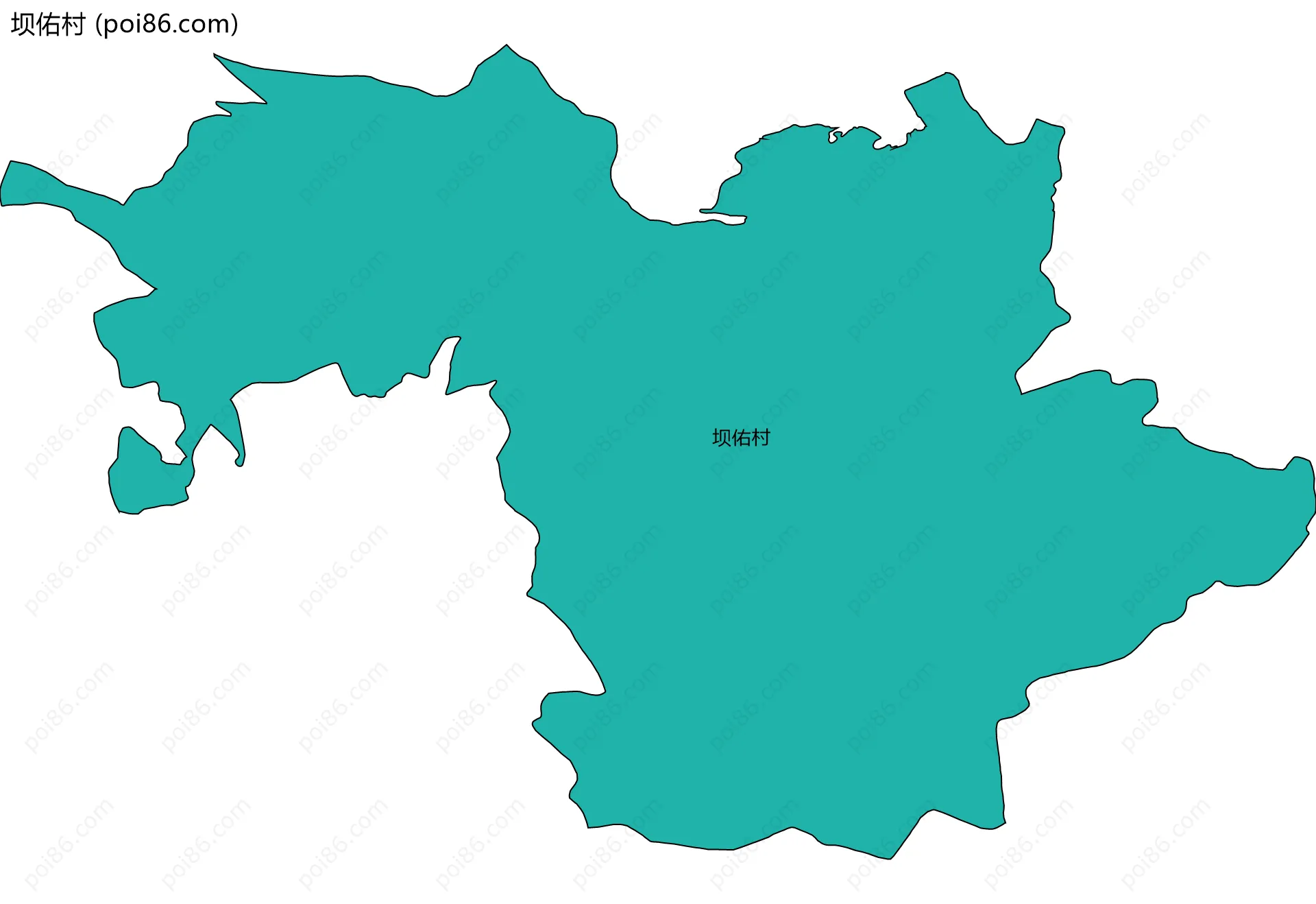 坝佑村边界地图