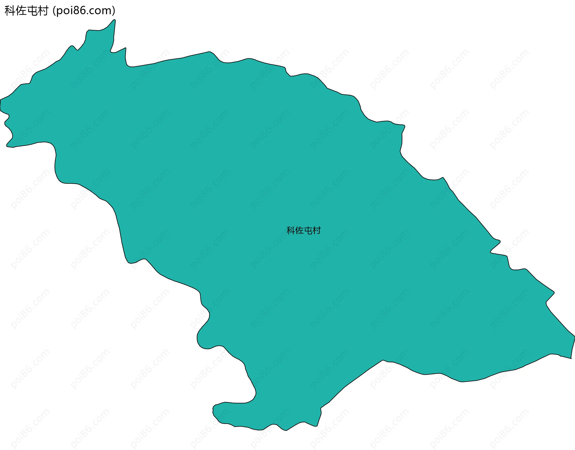 科佐屯村边界地图