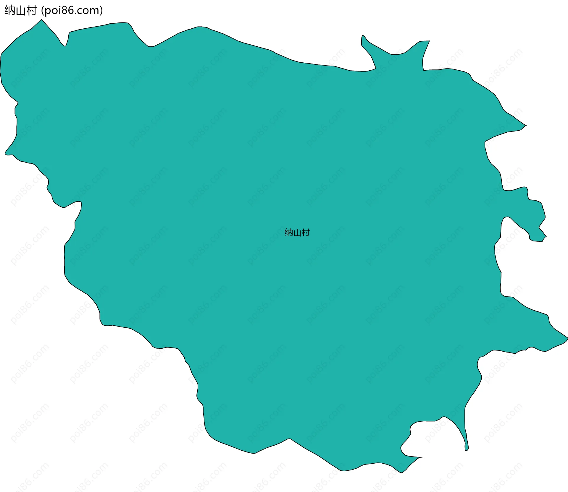 纳山村边界地图