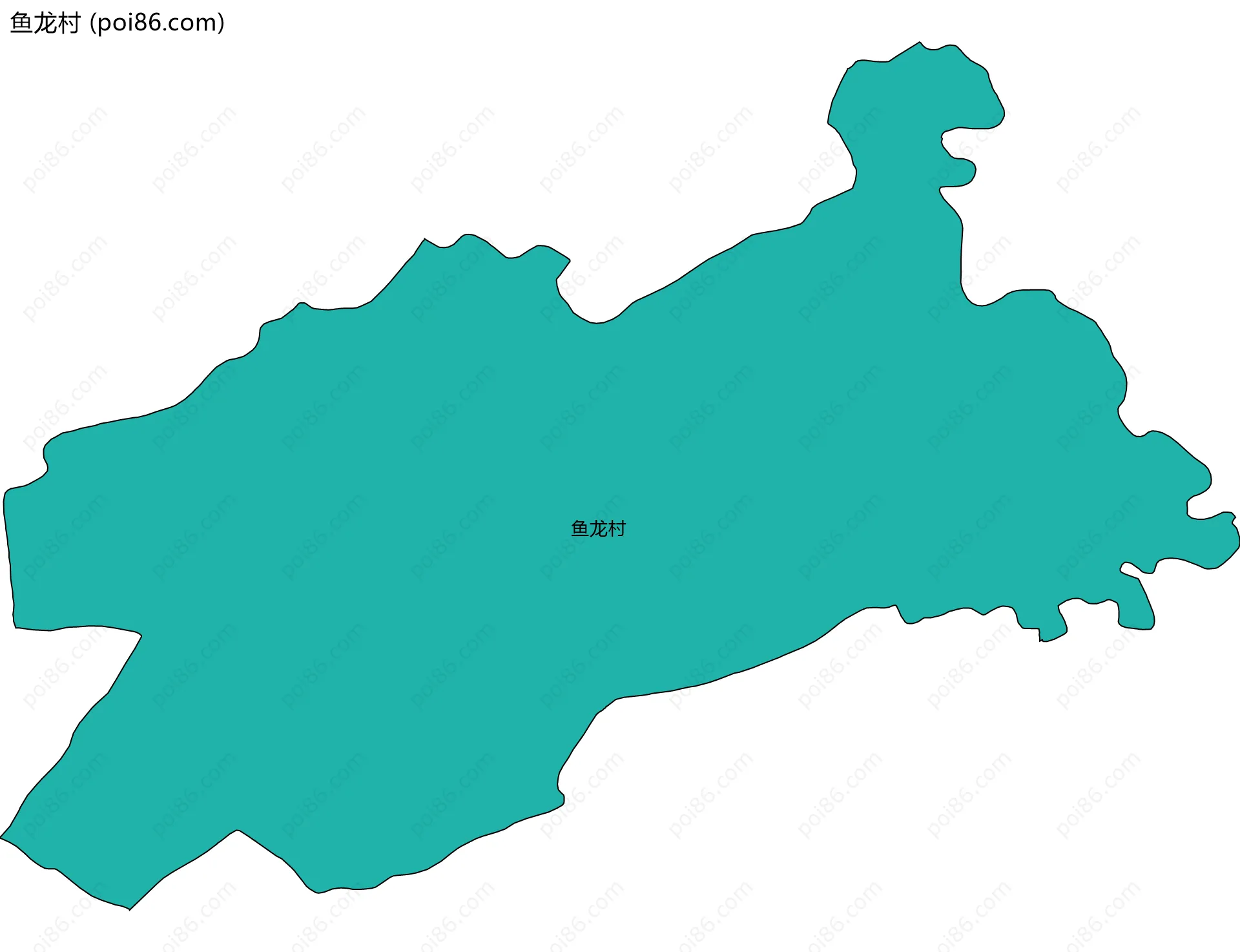 鱼龙村边界地图