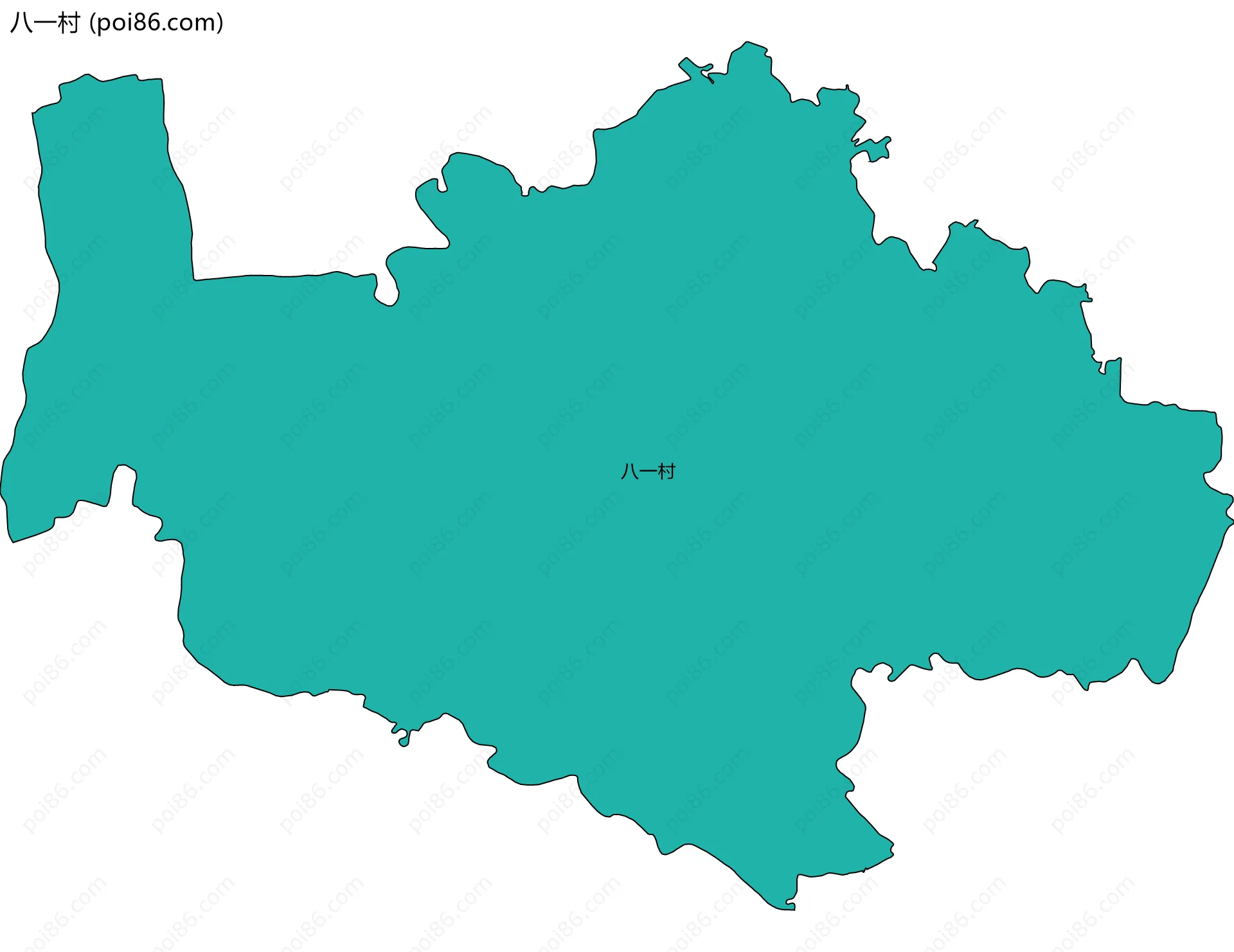 八一村边界地图