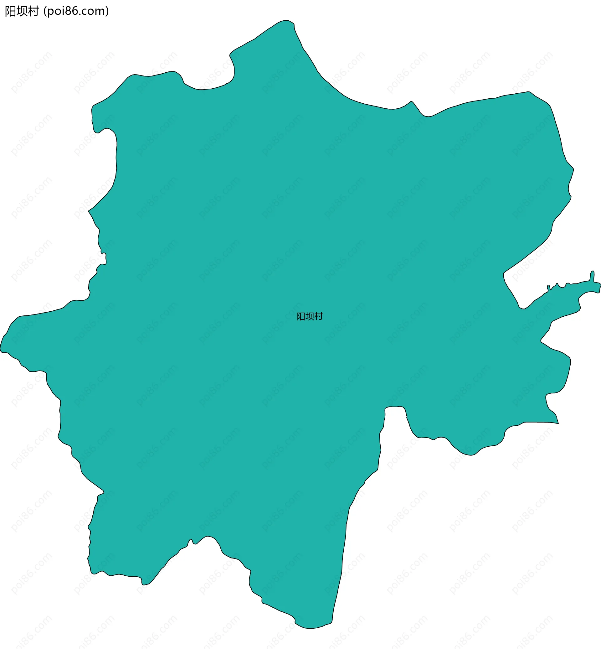 阳坝村边界地图