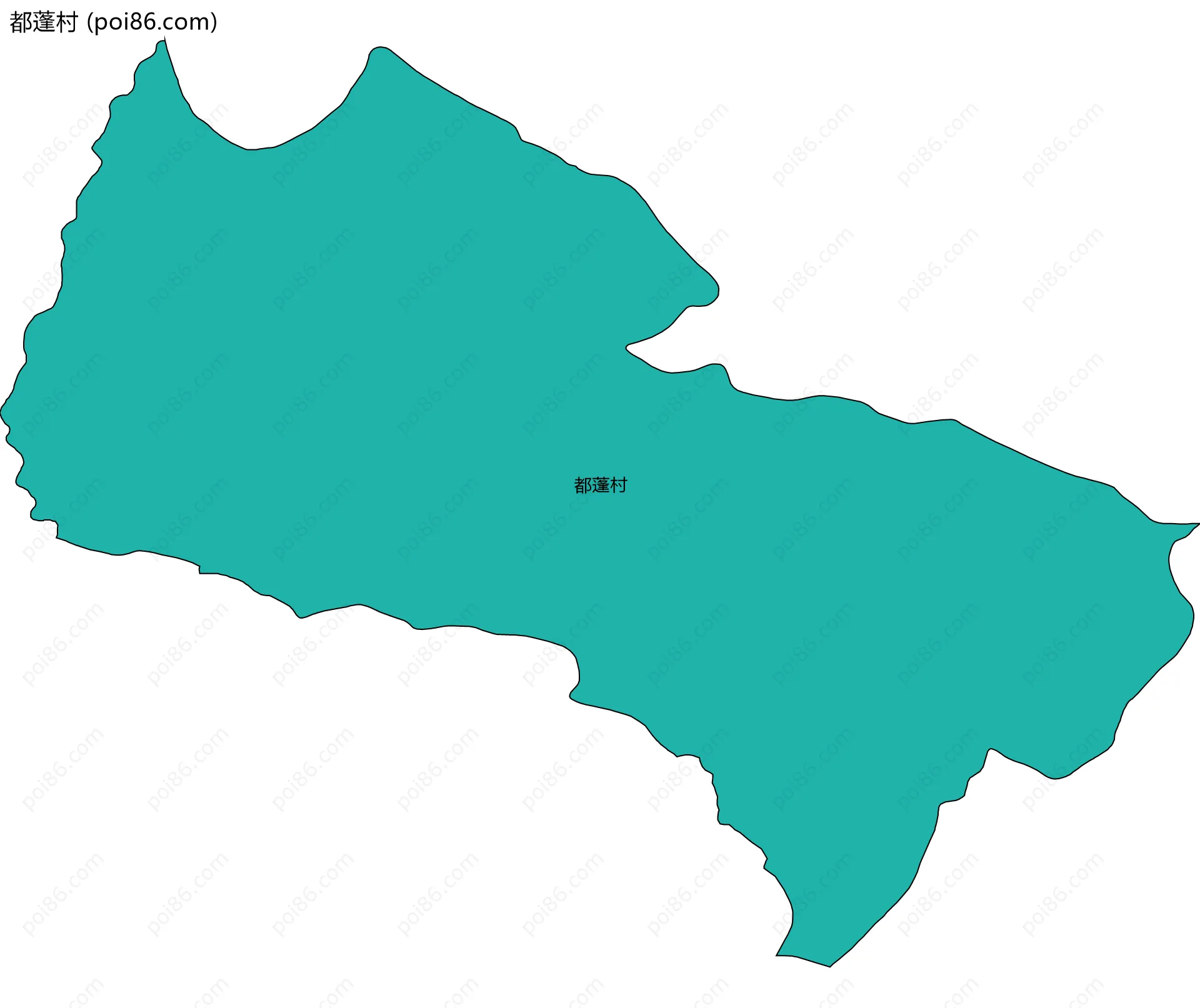 都蓬村边界地图