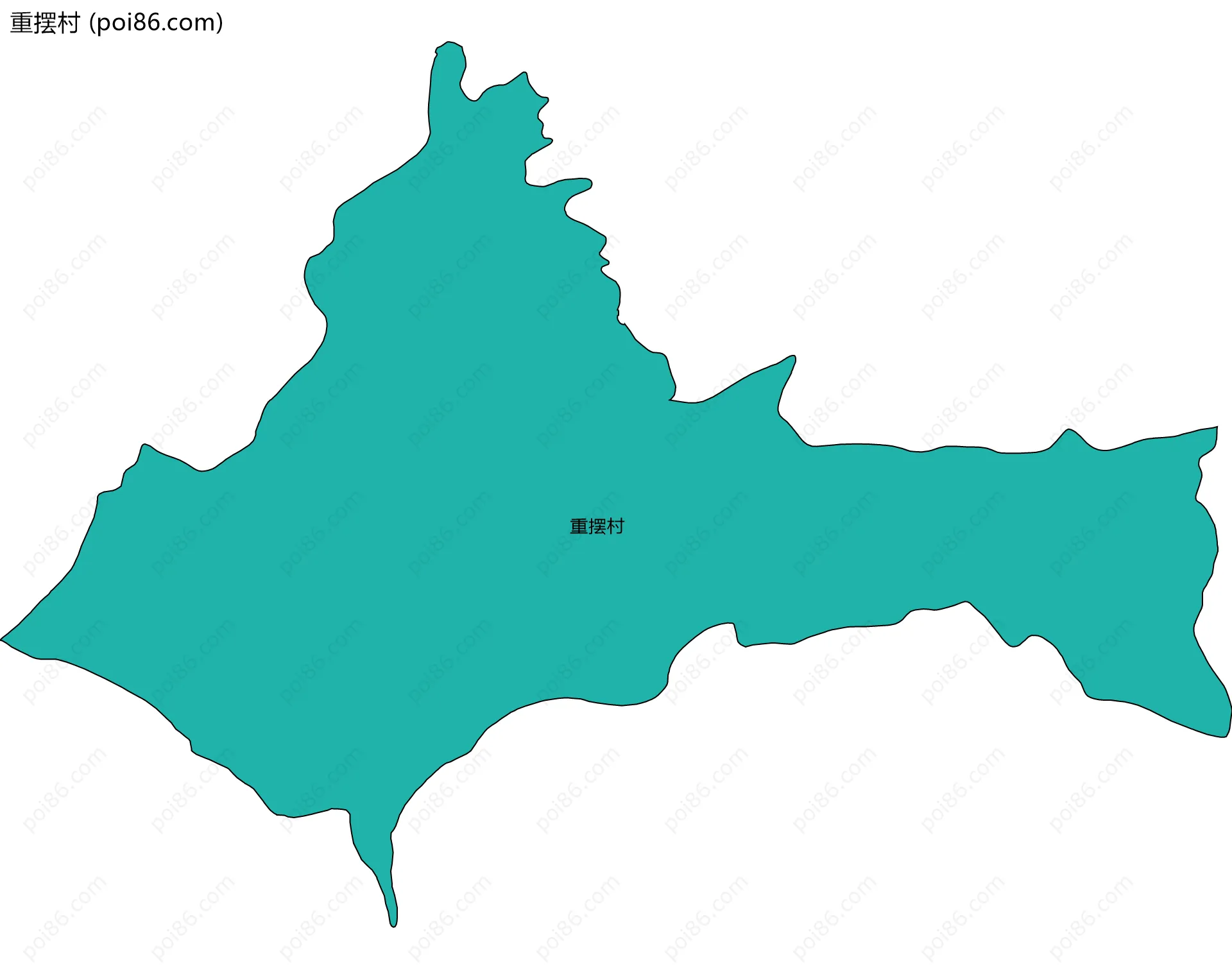 重摆村边界地图