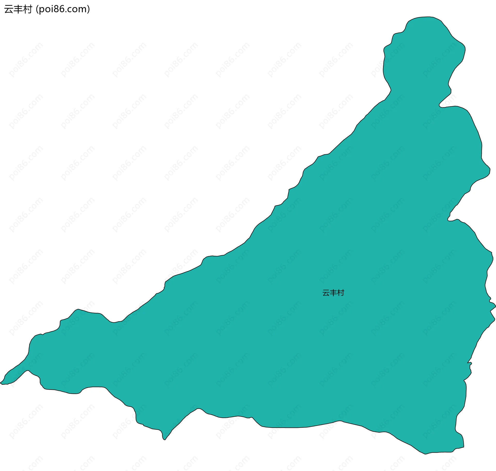 云丰村边界地图