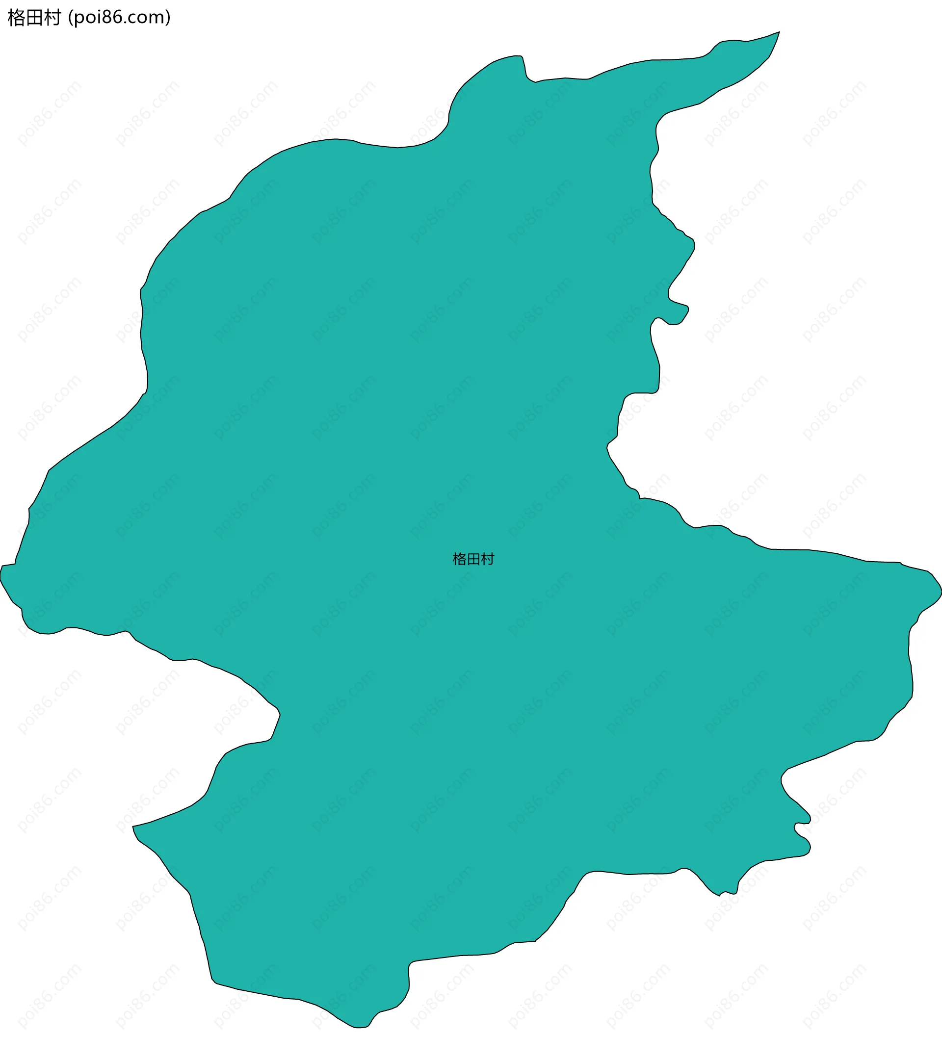 格田村边界地图