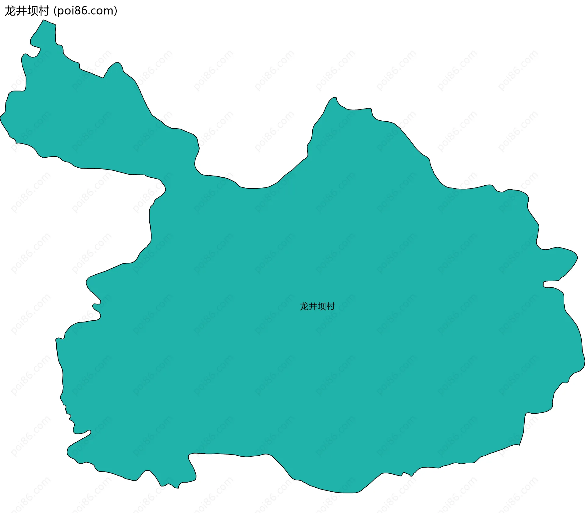 龙井坝村边界地图