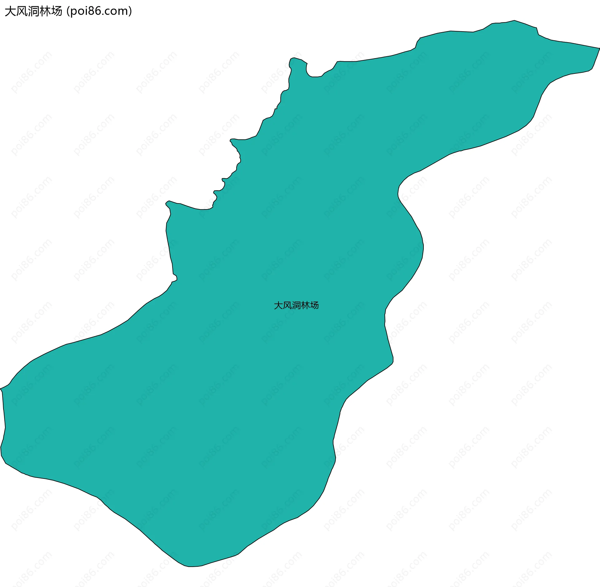 大风洞林场边界地图