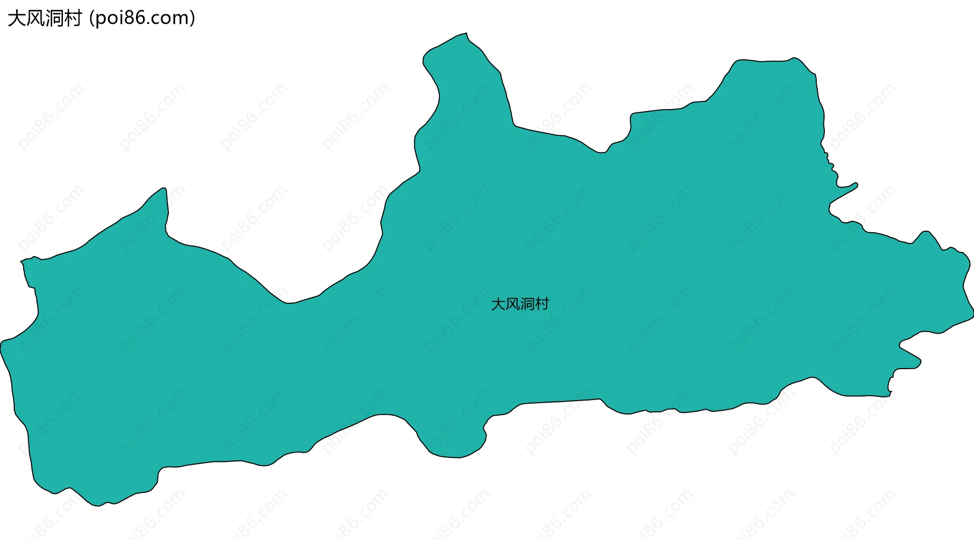 大风洞村边界地图