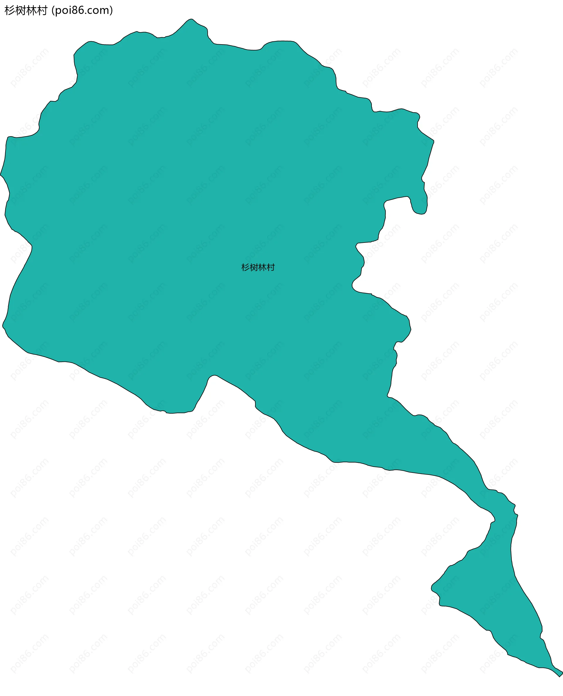 杉树林村边界地图