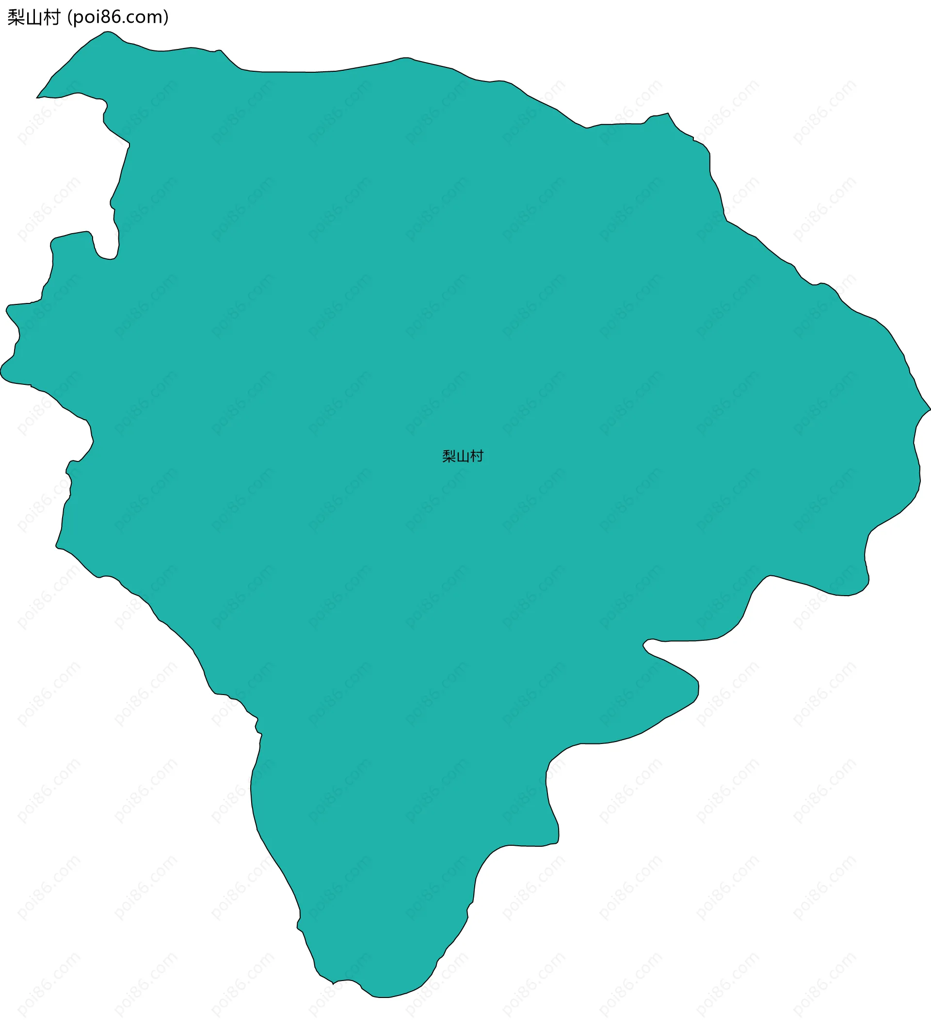 梨山村边界地图