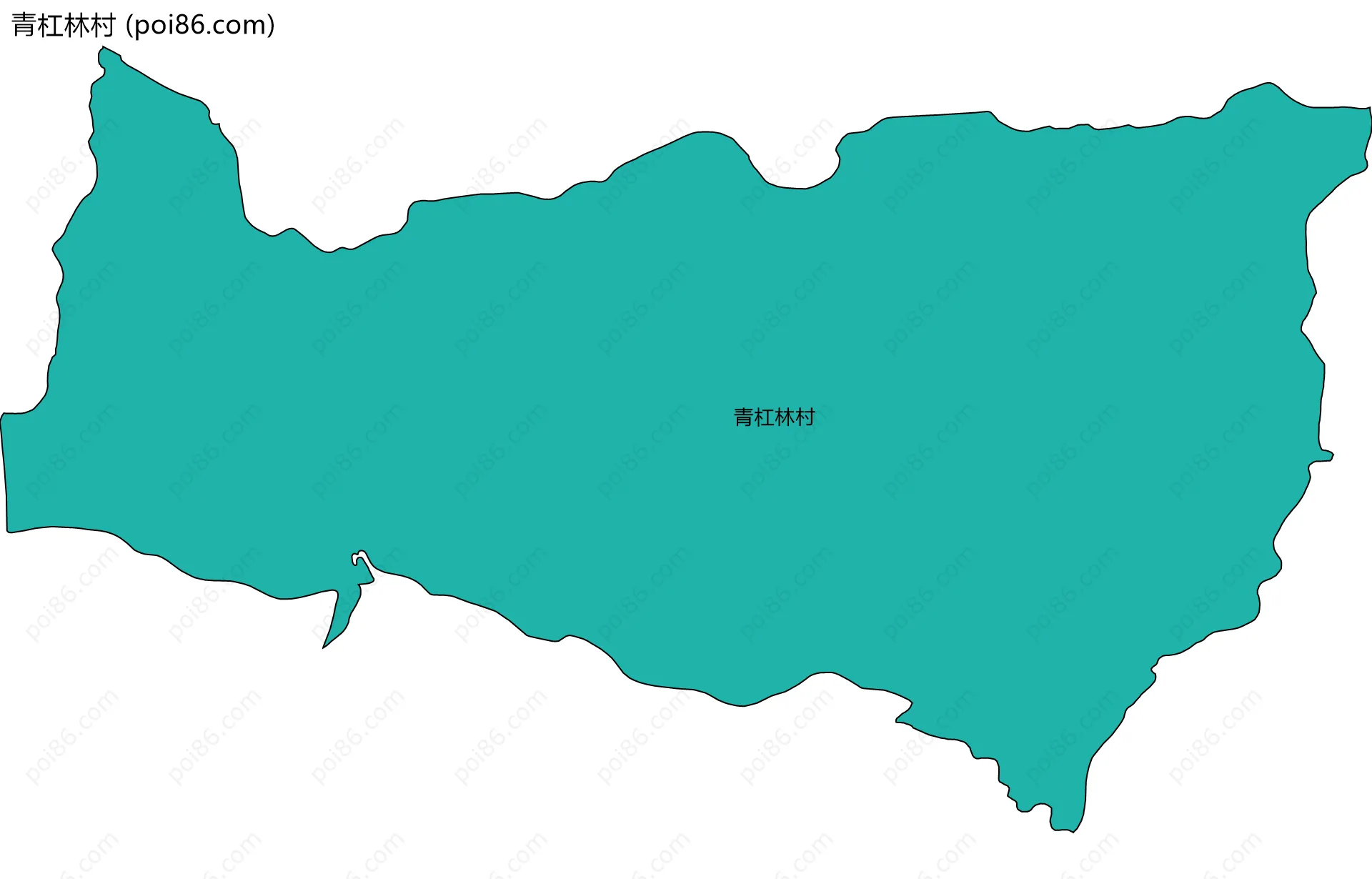 青杠林村边界地图