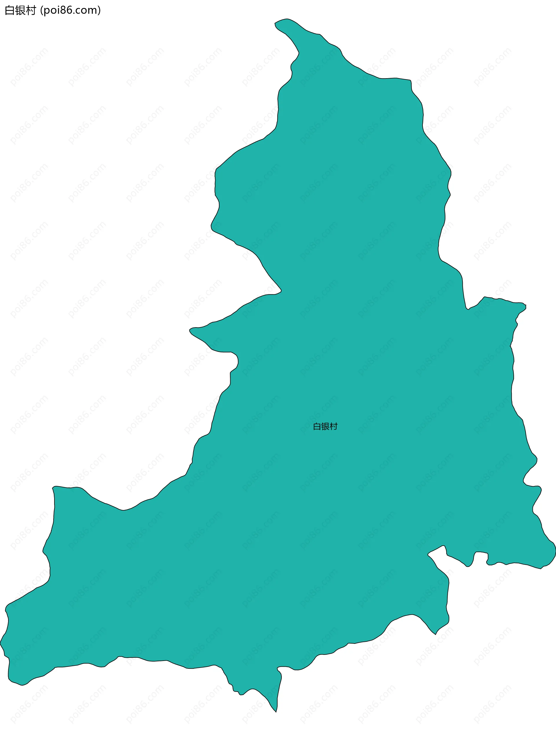 白银村边界地图