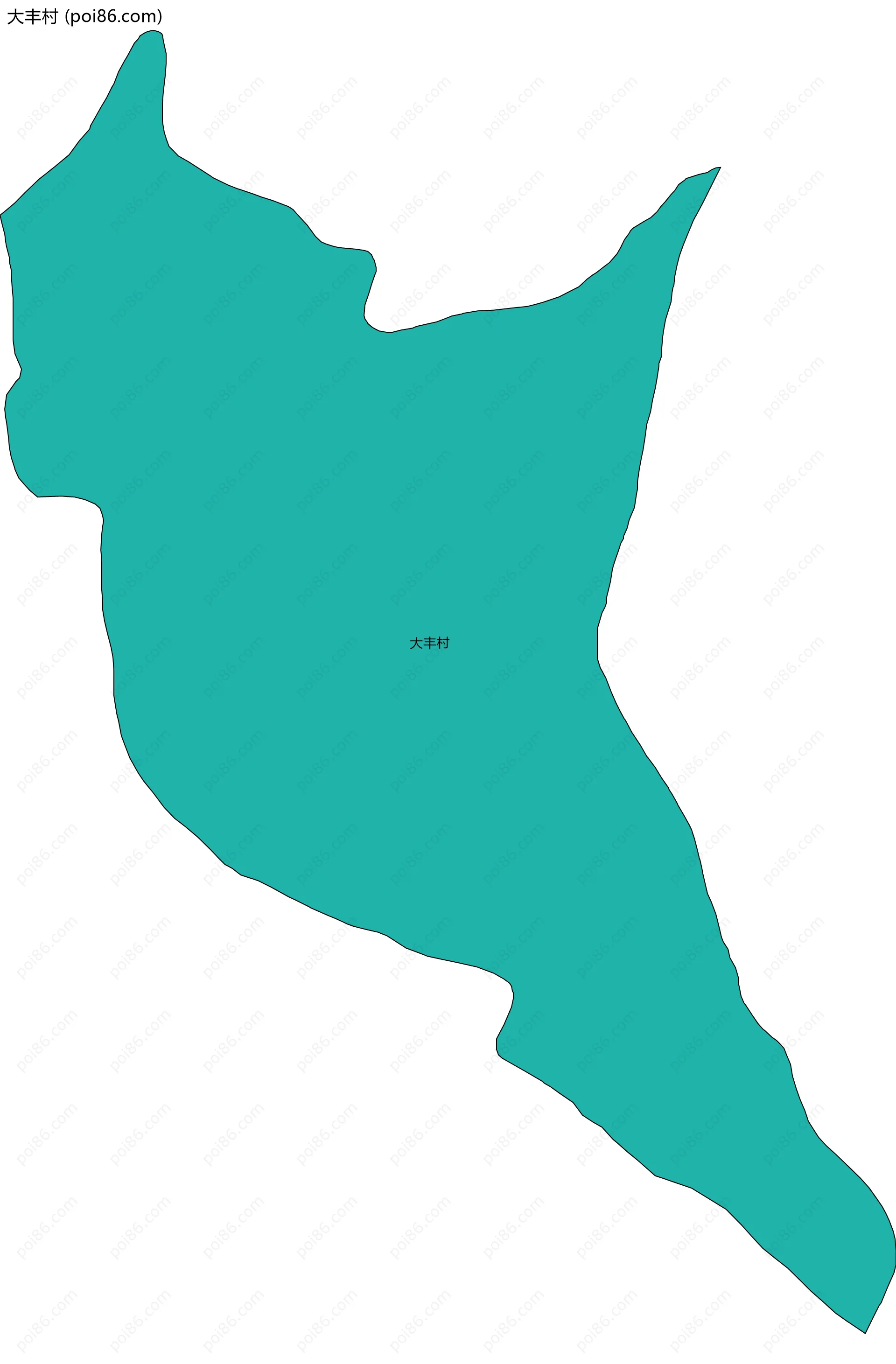 大丰村边界地图