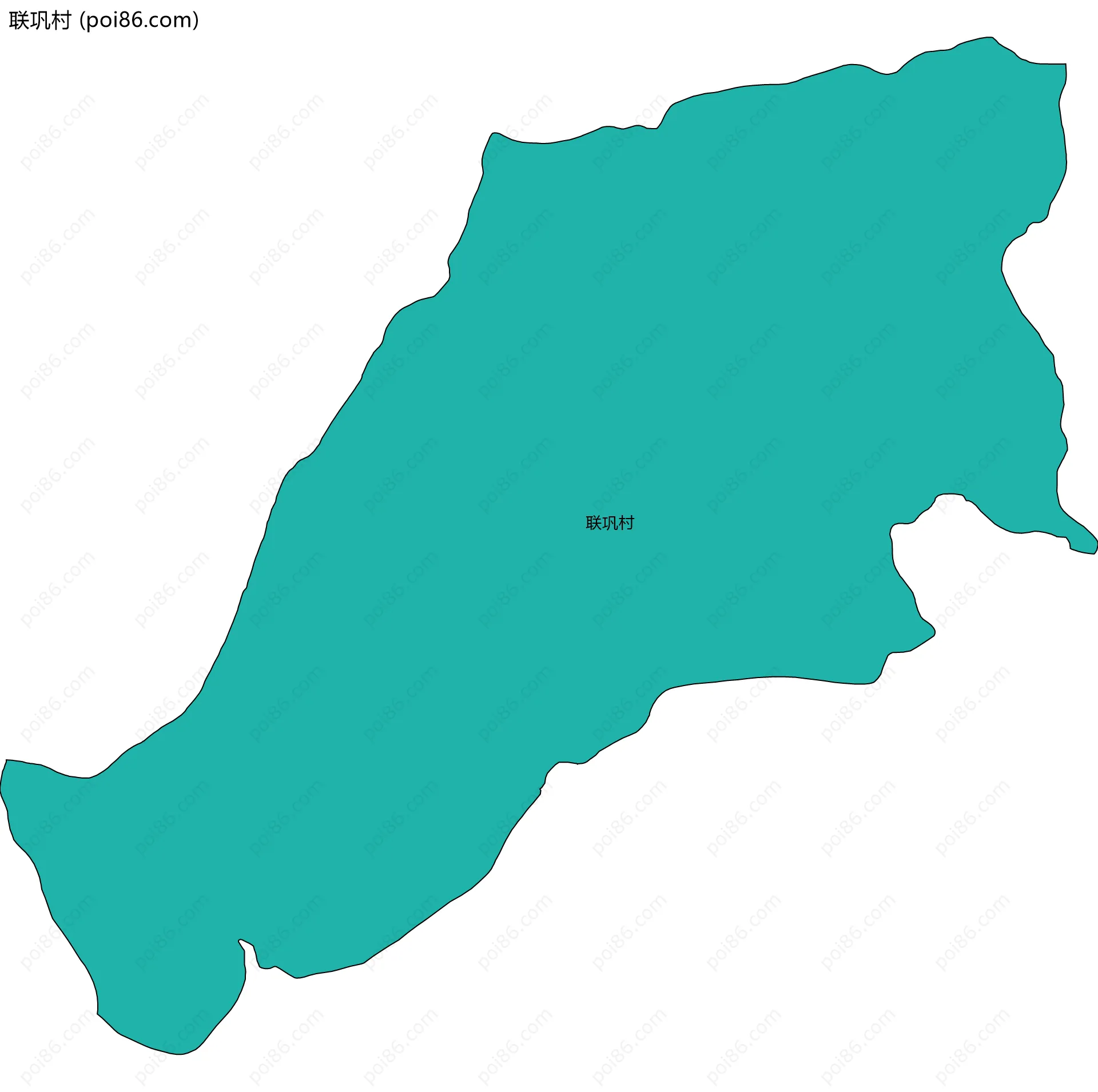 联巩村边界地图