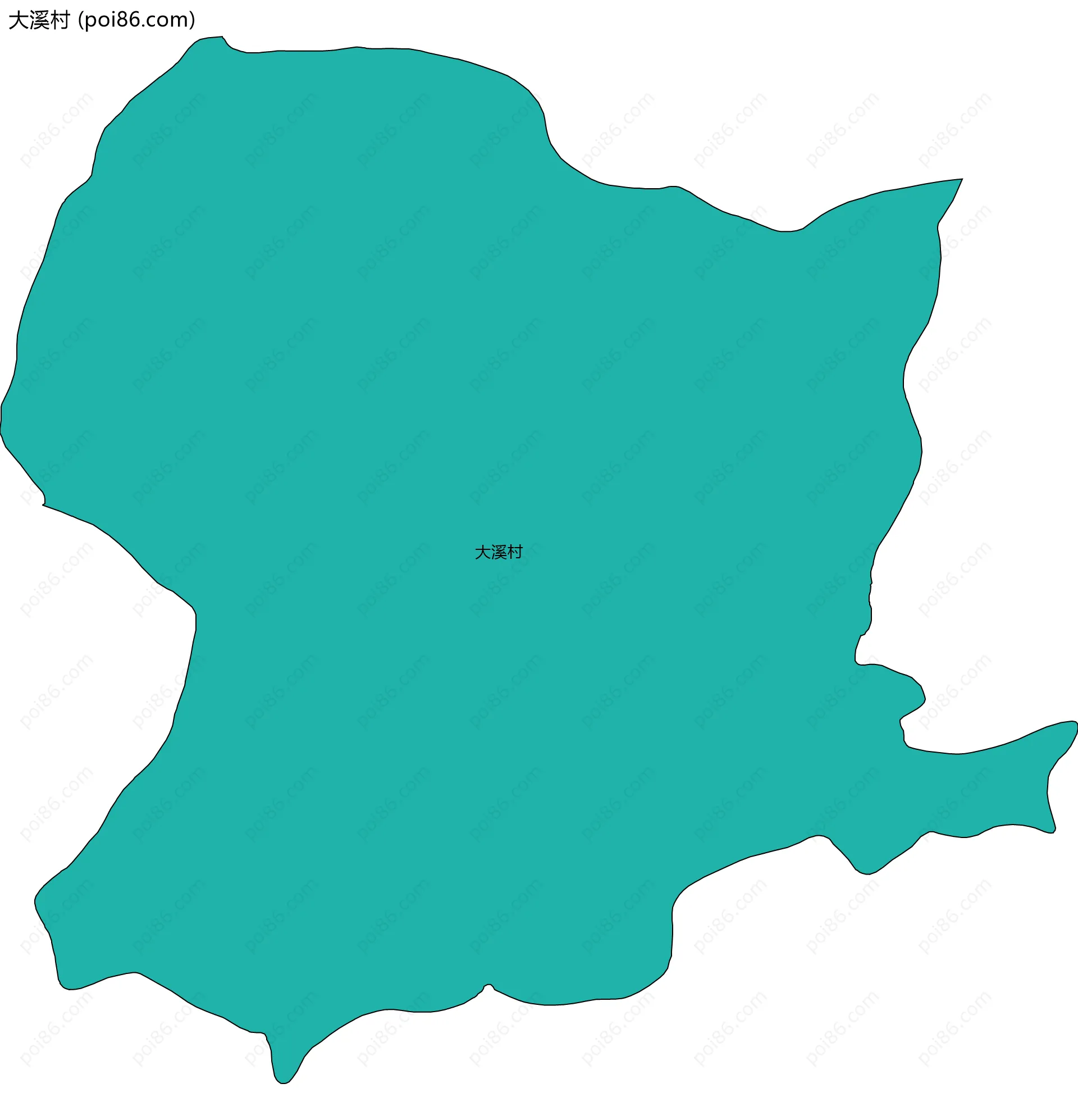 大溪村边界地图