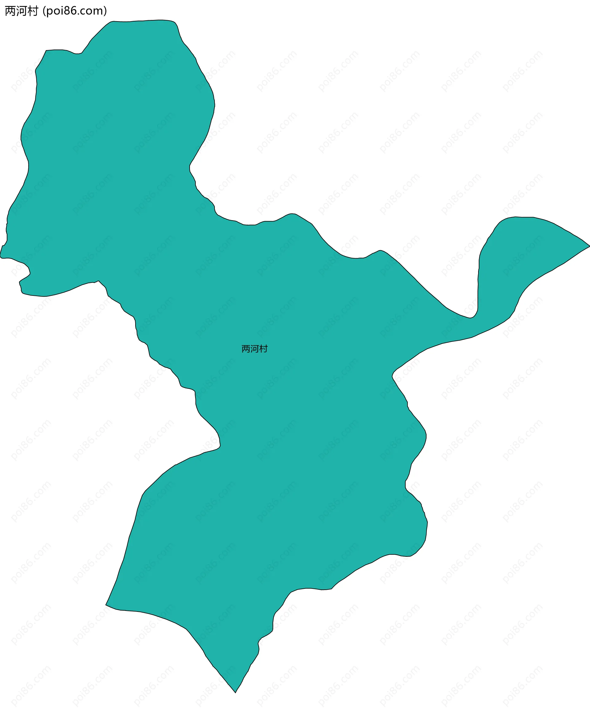 两河村边界地图