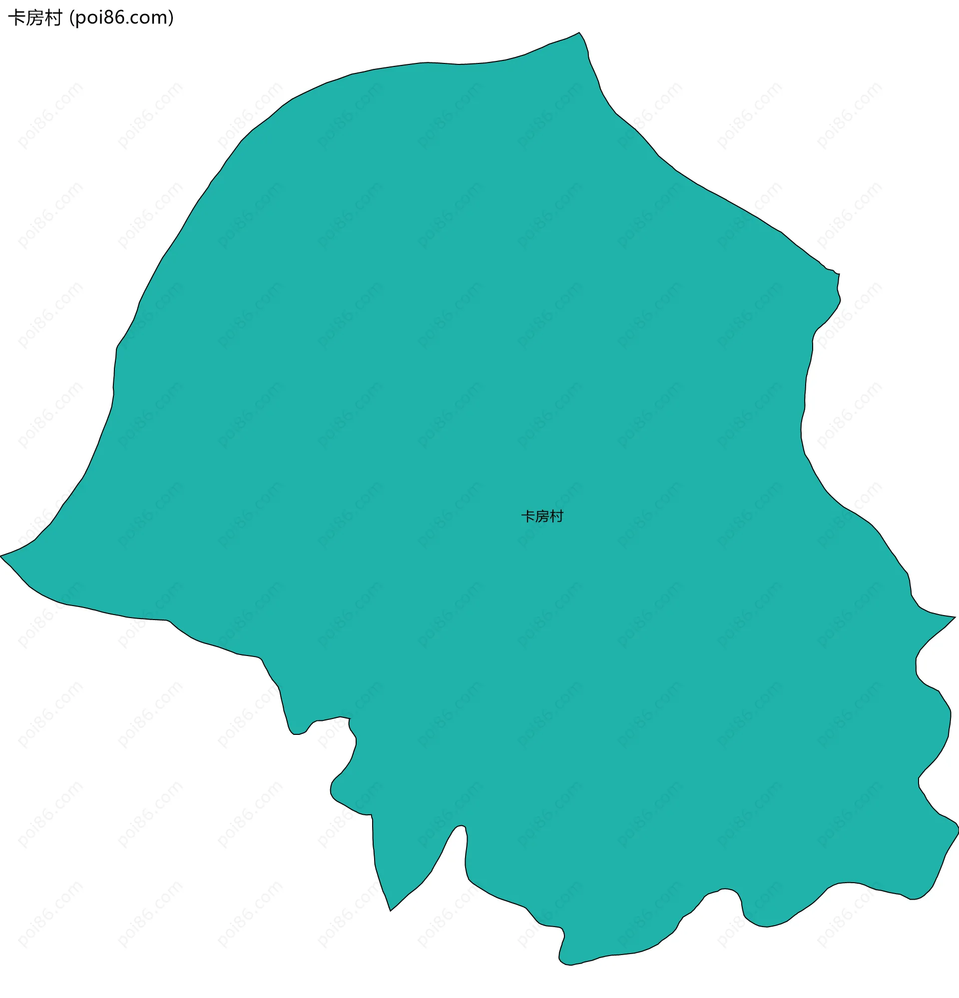 卡房村边界地图