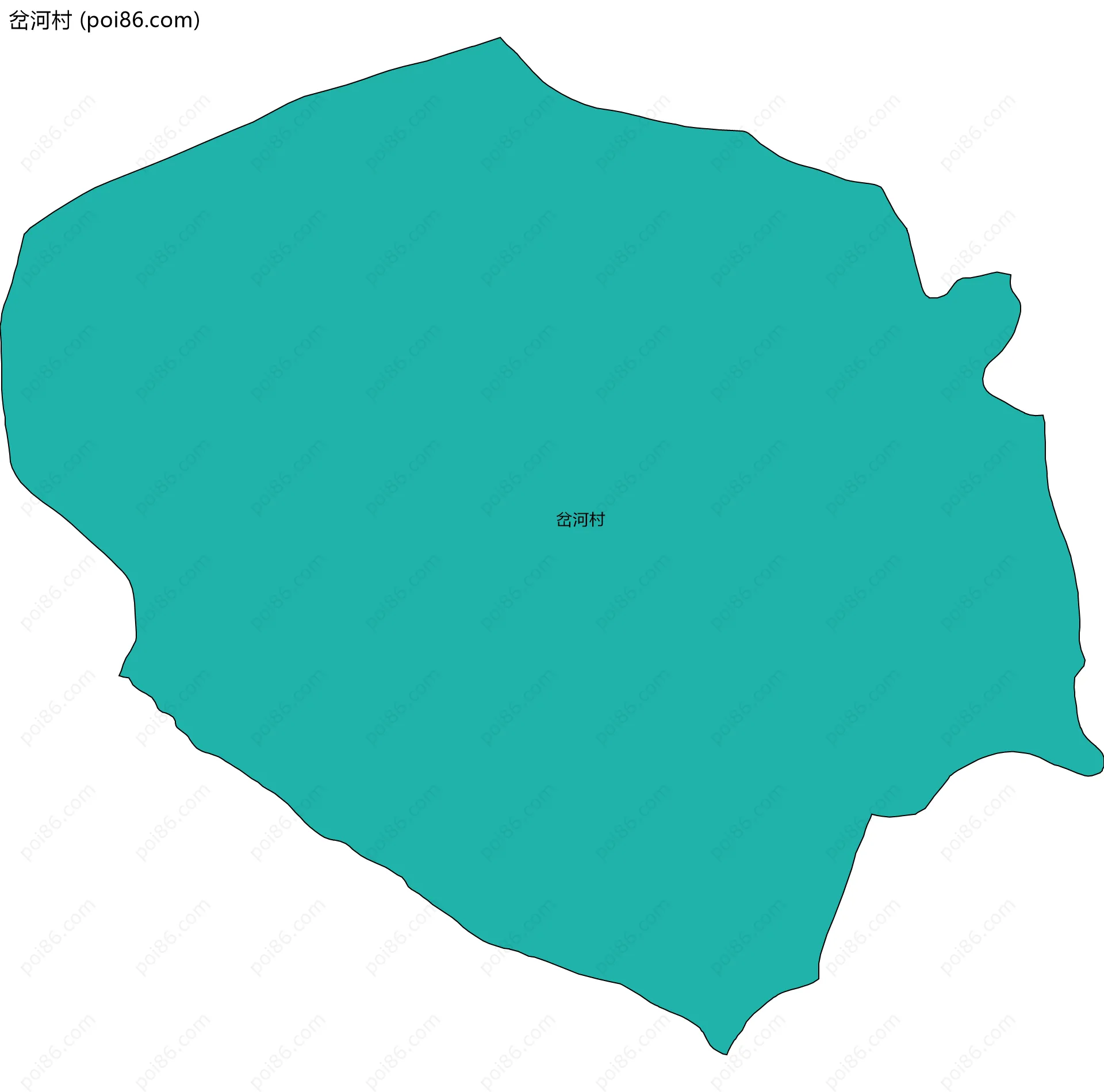 岔河村边界地图