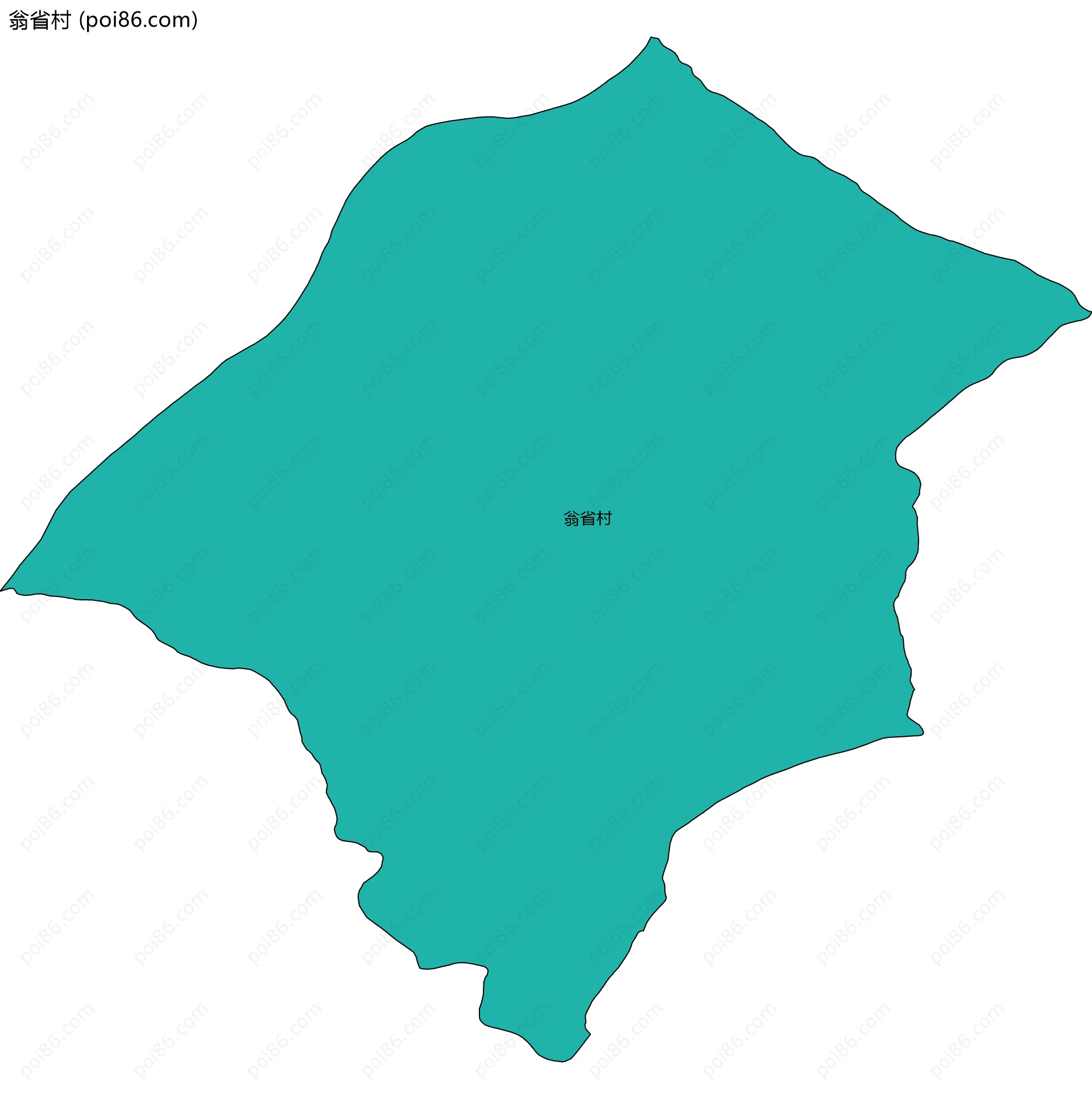 翁省村边界地图