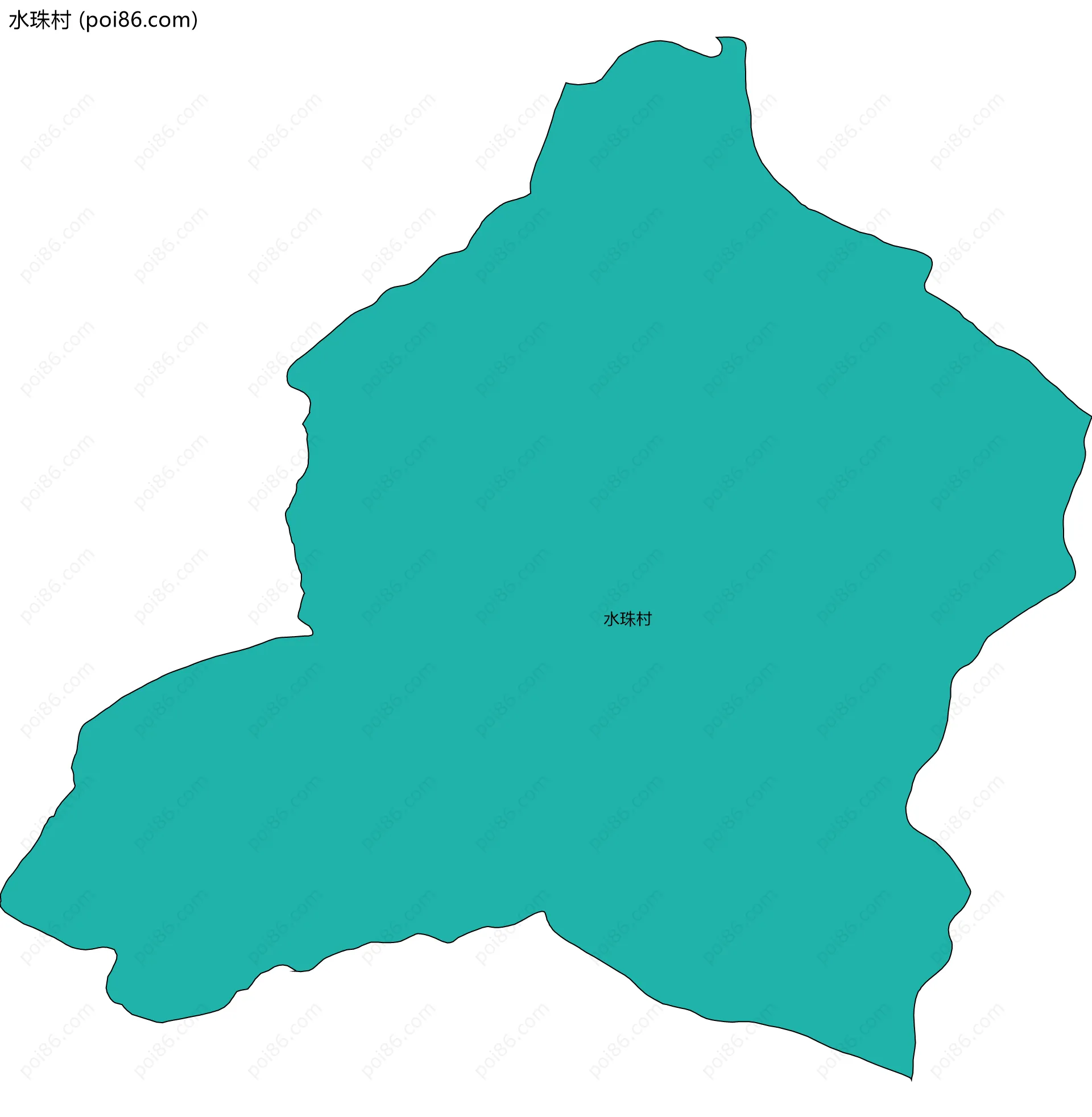 水珠村边界地图