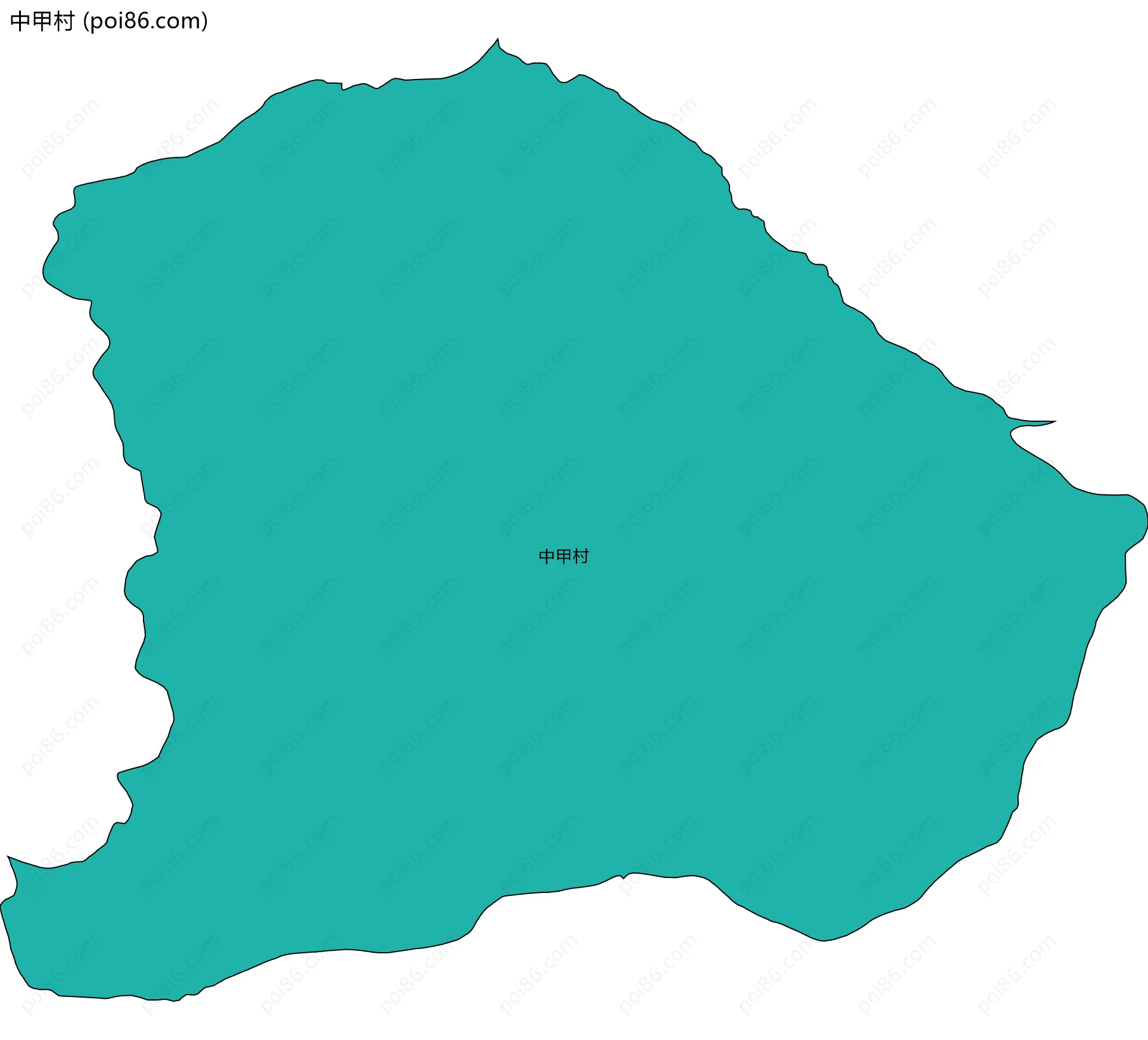 中甲村边界地图
