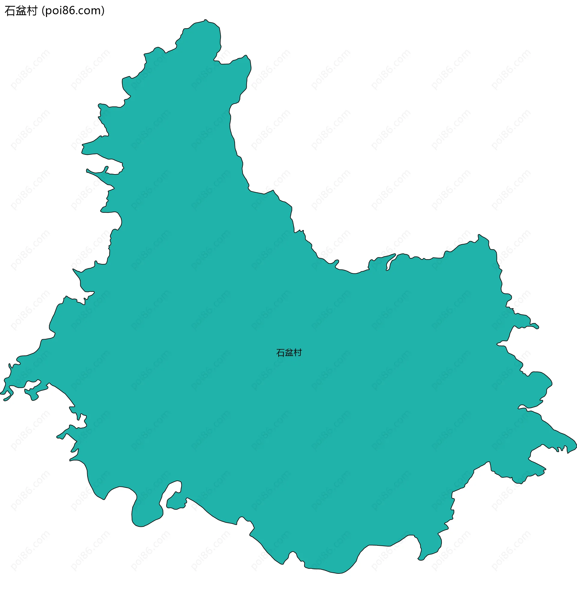 石盆村边界地图